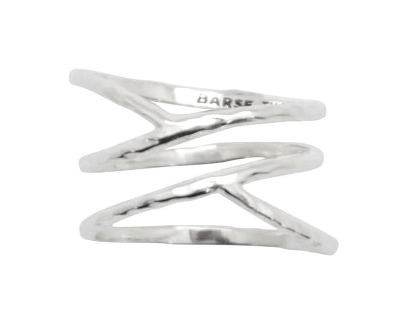 Criss Cross Sterling Silver Ring
