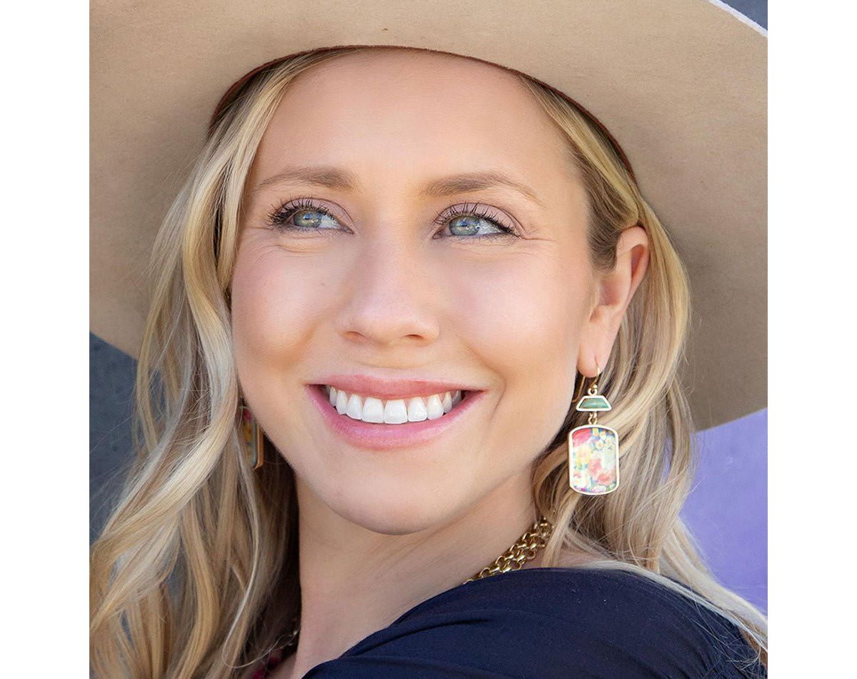 Scenic Golden Drop Earrings