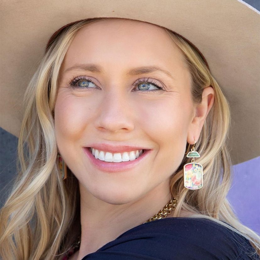 Scenic Golden Drop Earrings