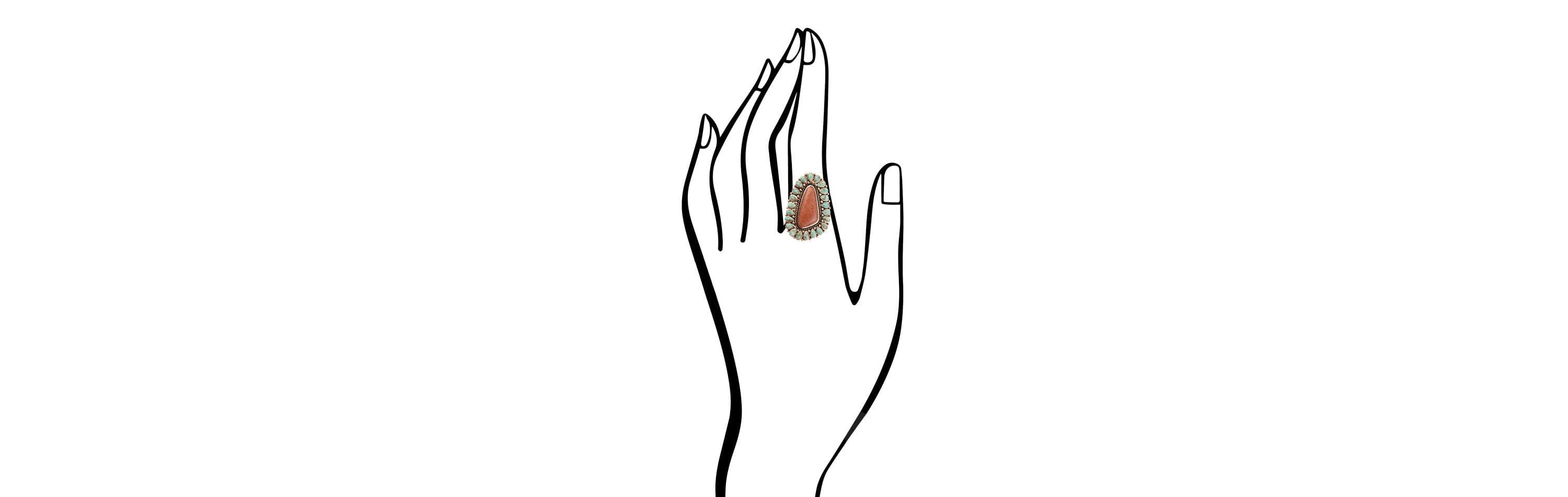 Sedona Turquoise Goldstone Statement Ring