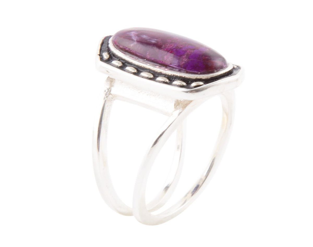 Shielded Lime Turquoise and Sterling Silver Ring