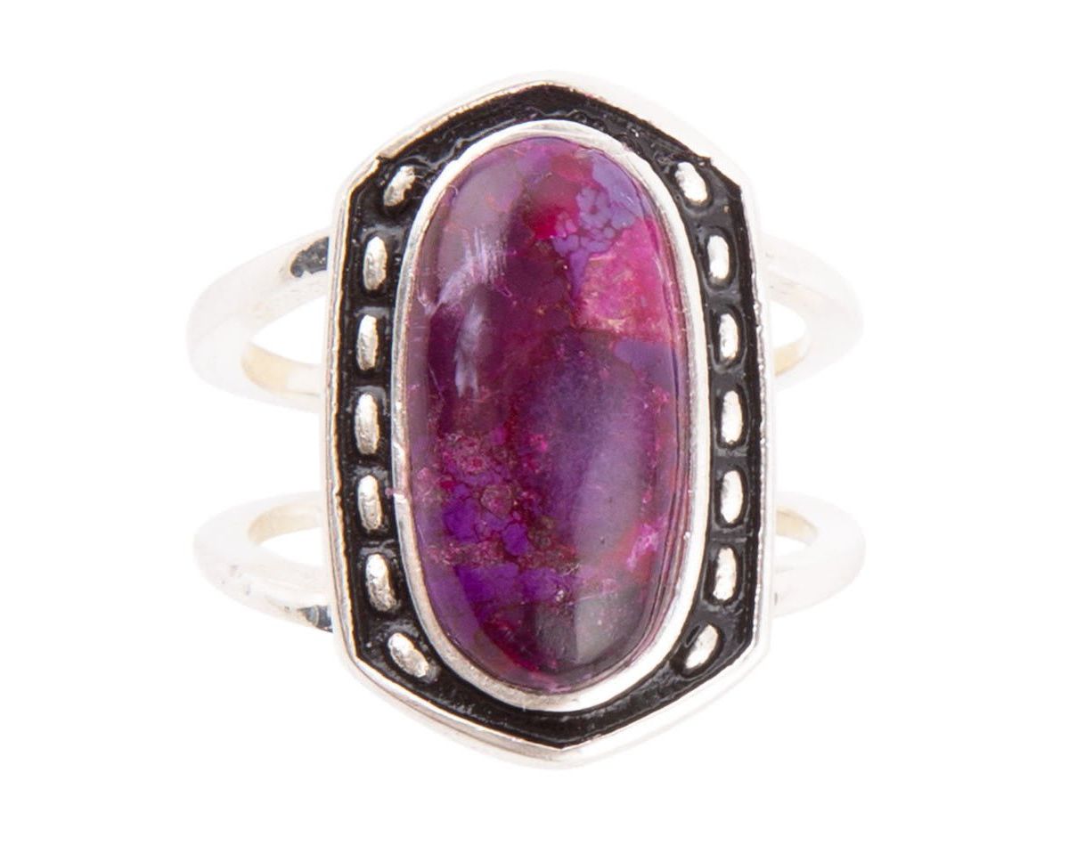 Shielded Lime Turquoise and Sterling Silver Ring