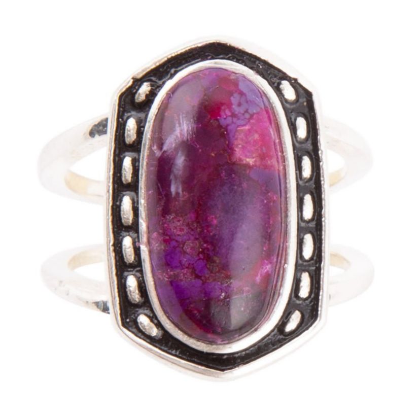 Shielded Lime Turquoise and Sterling Silver Ring