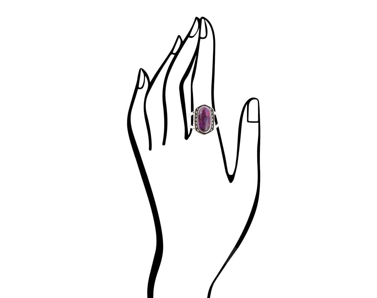 Shielded Lime Turquoise and Sterling Silver Ring