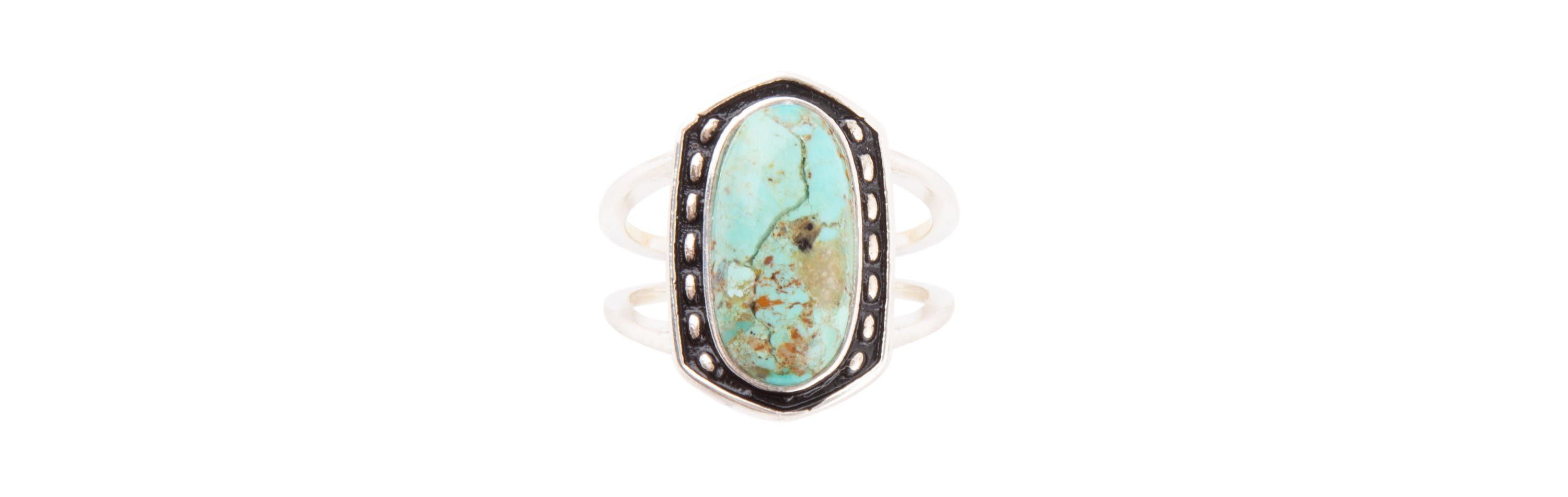 Shielded Turquoise and Sterling Silver Ring