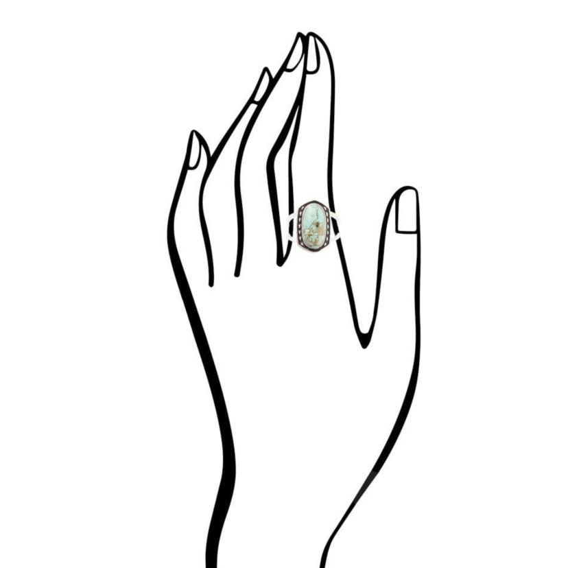 Shielded Turquoise and Sterling Silver Ring