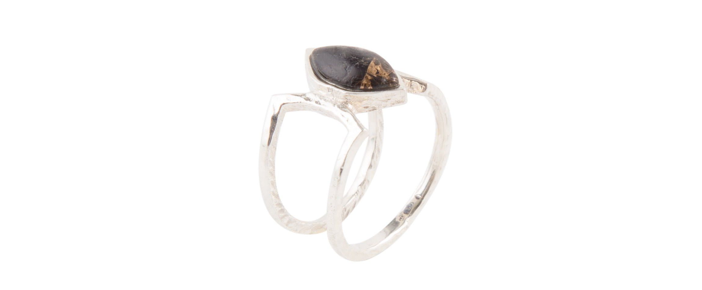Cooling Trend Shungite Matrix and Sterling Silver Ring