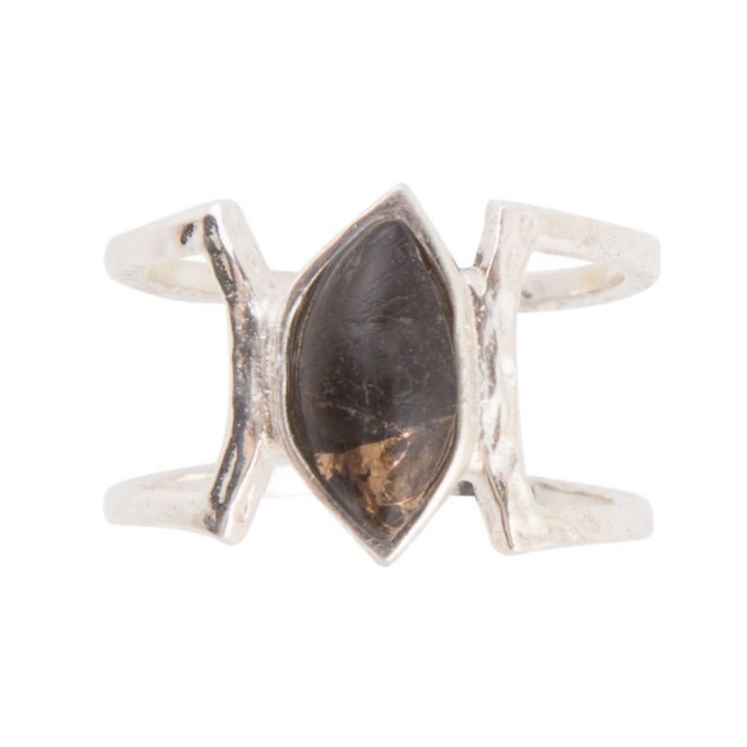Cooling Trend Shungite Matrix and Sterling Silver Ring
