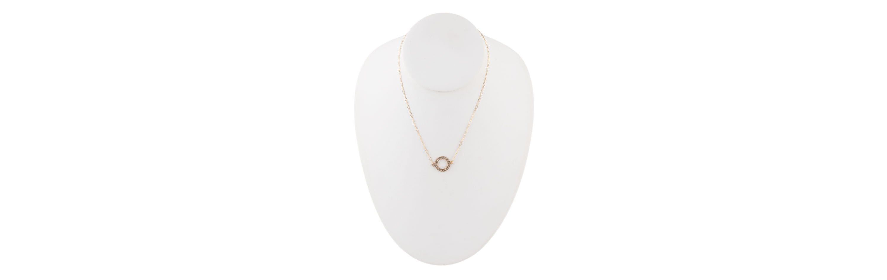 Bronze Marcasite Necklace