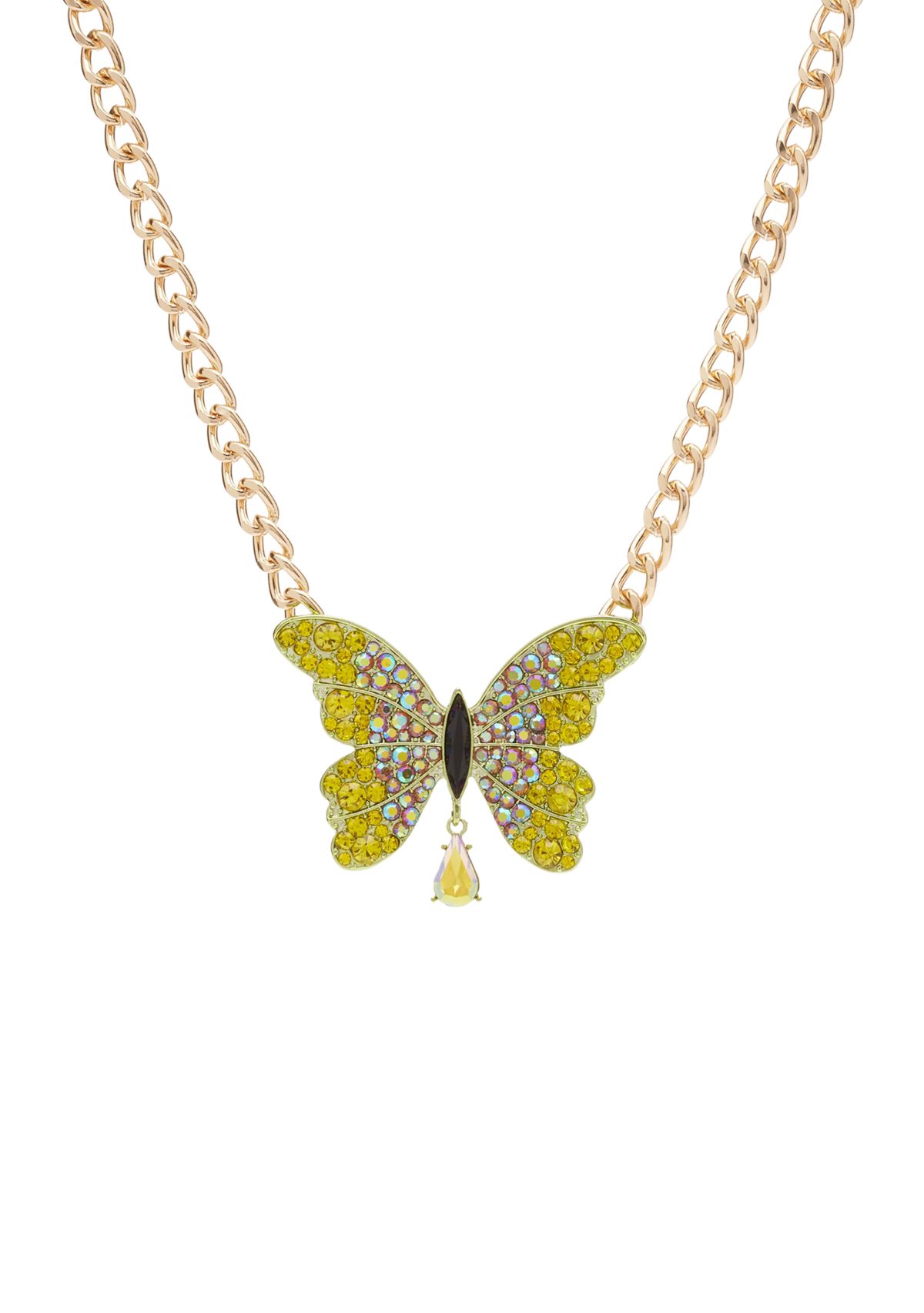 Butterfly Stone Pendant Necklace