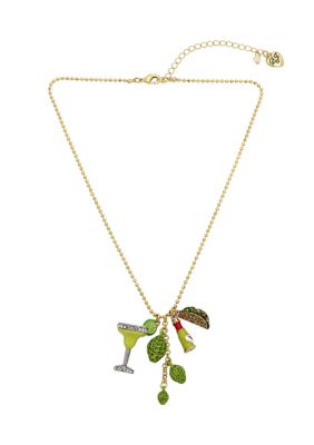 Betsey Johnson Margarita Charm Necklace Belk