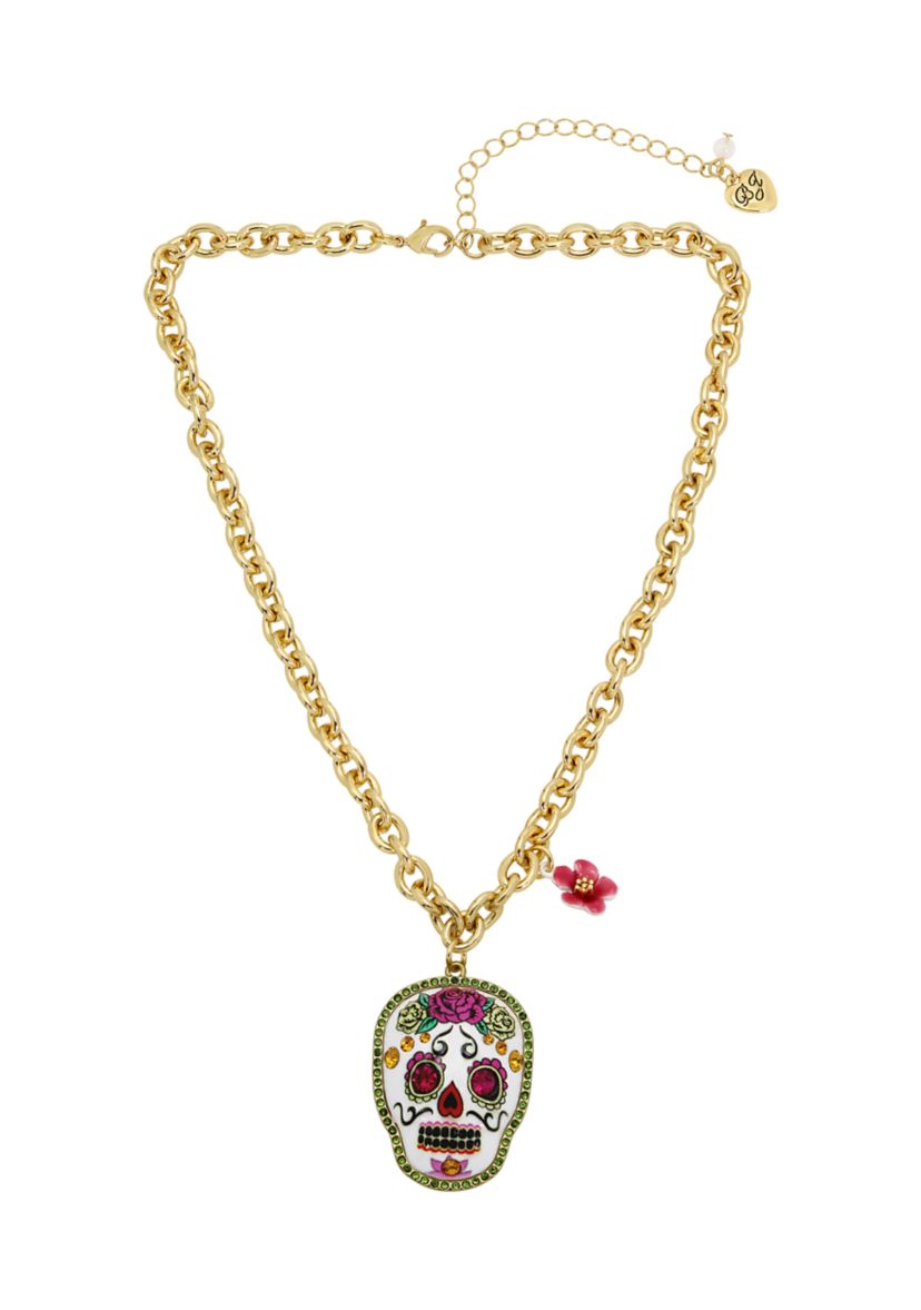 Sugar Skull Pendant Necklace