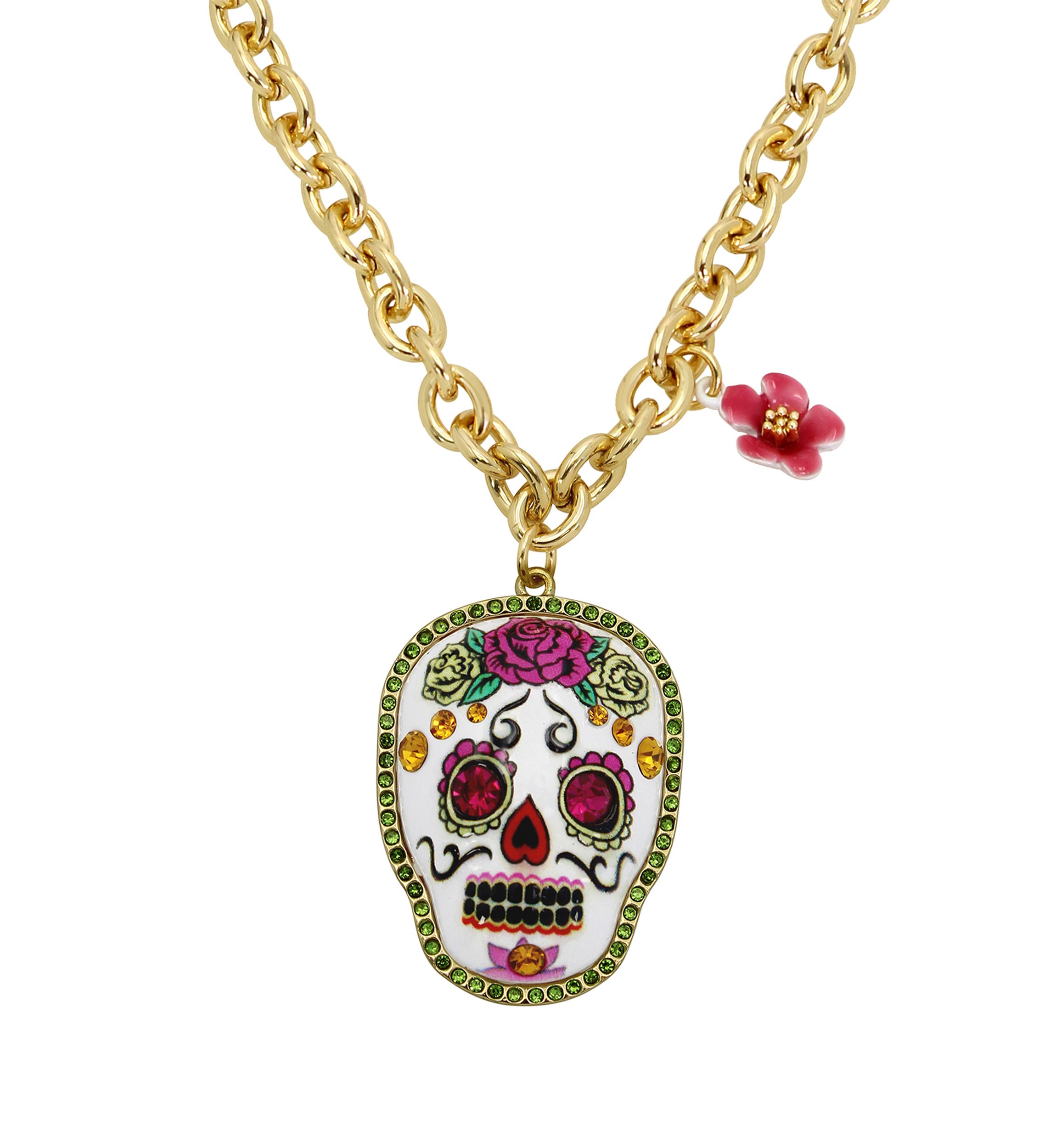 Sugar Skull Pendant Necklace