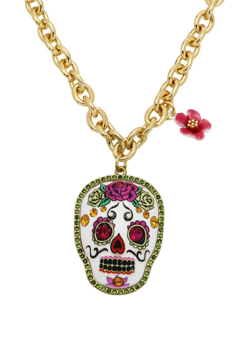 Sugar Skull Pendant Necklace