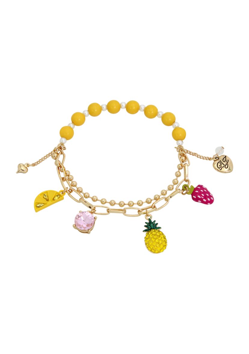Pineapple Charm Stretch Bracelet
