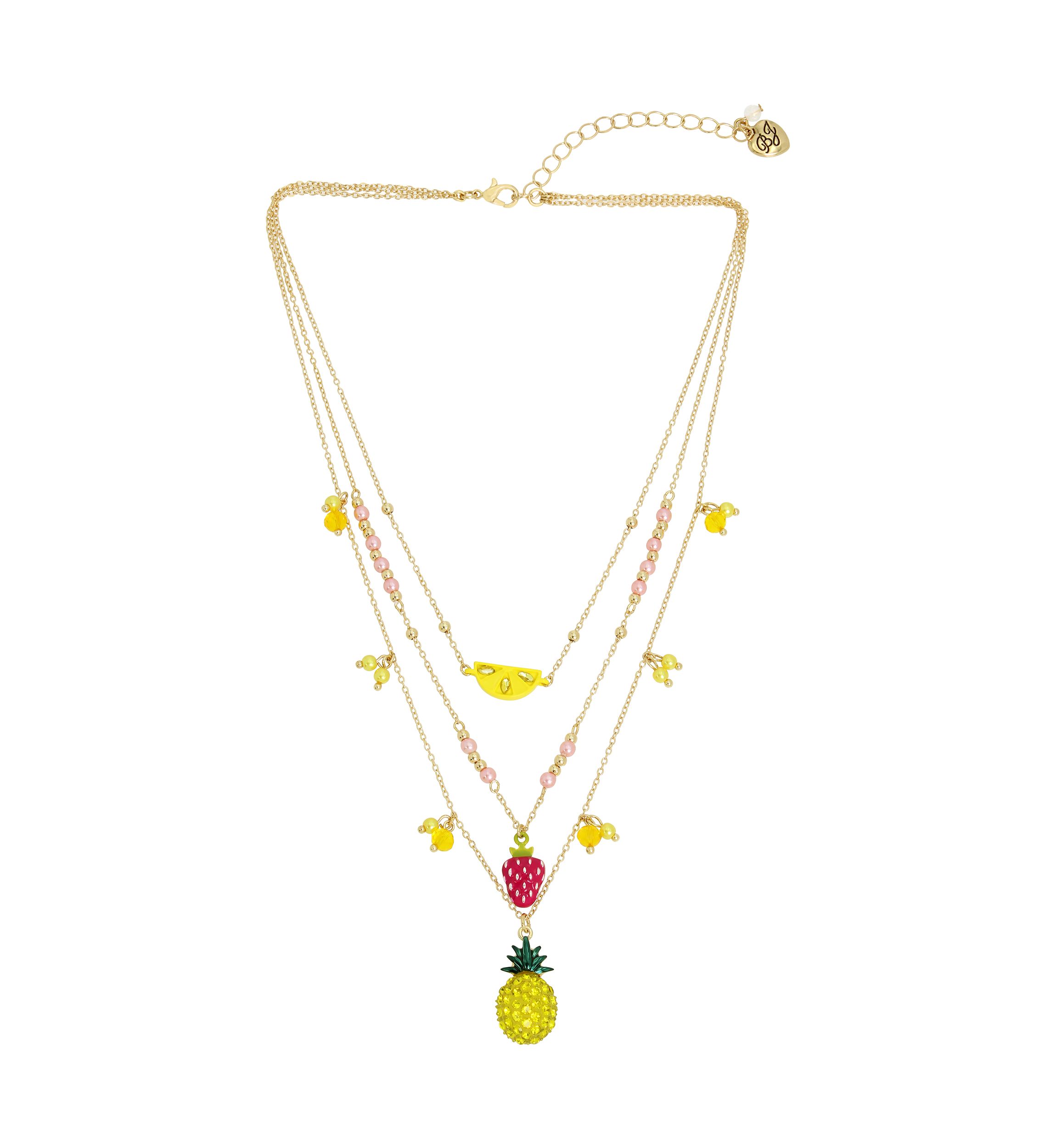 Fruit Charm Layered Necklace
