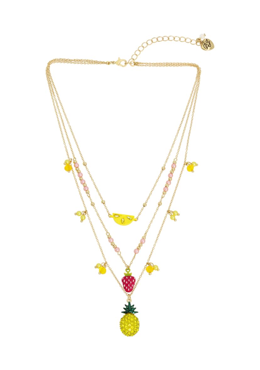 Fruit Charm Layered Necklace