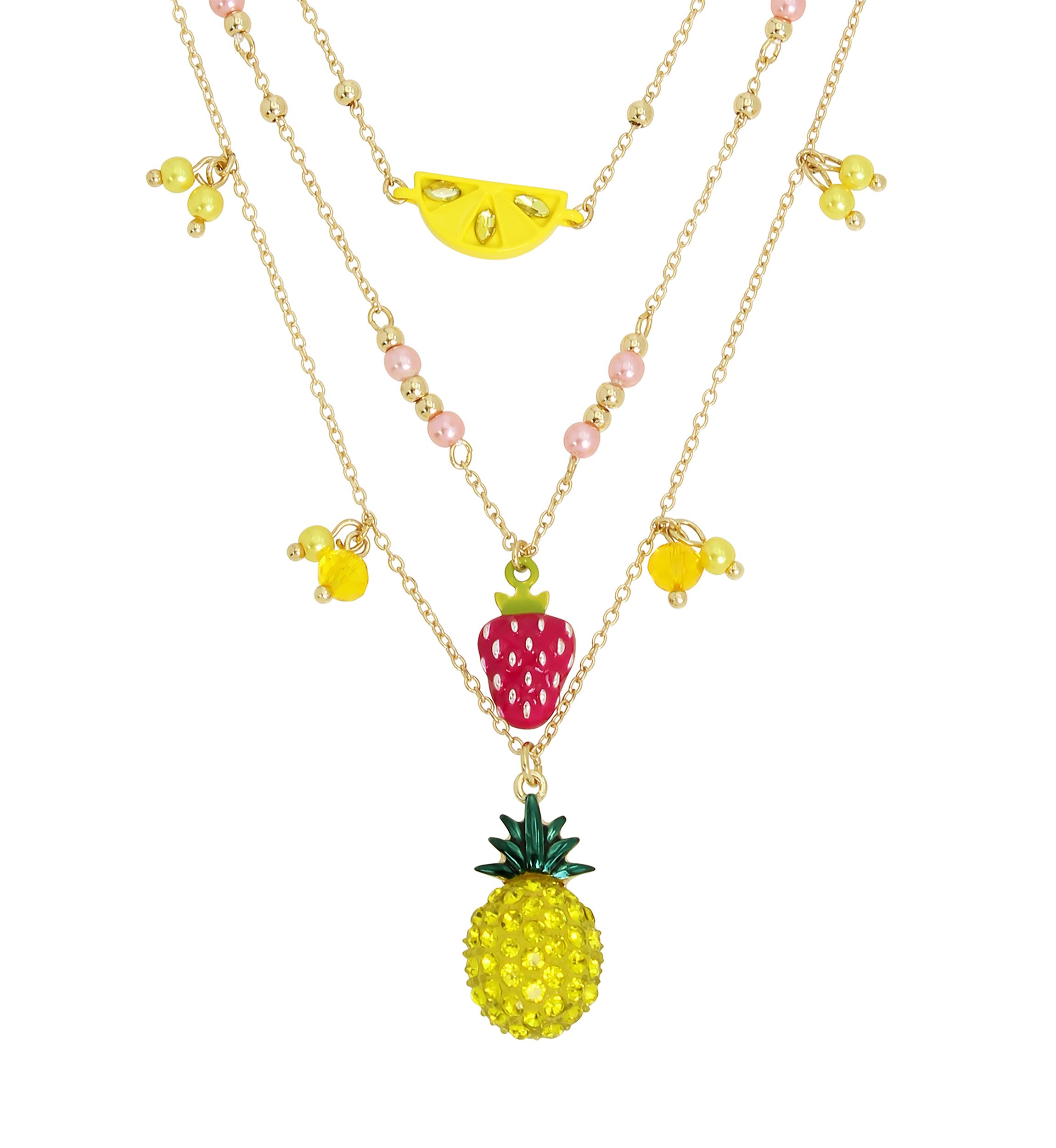 Fruit Charm Layered Necklace