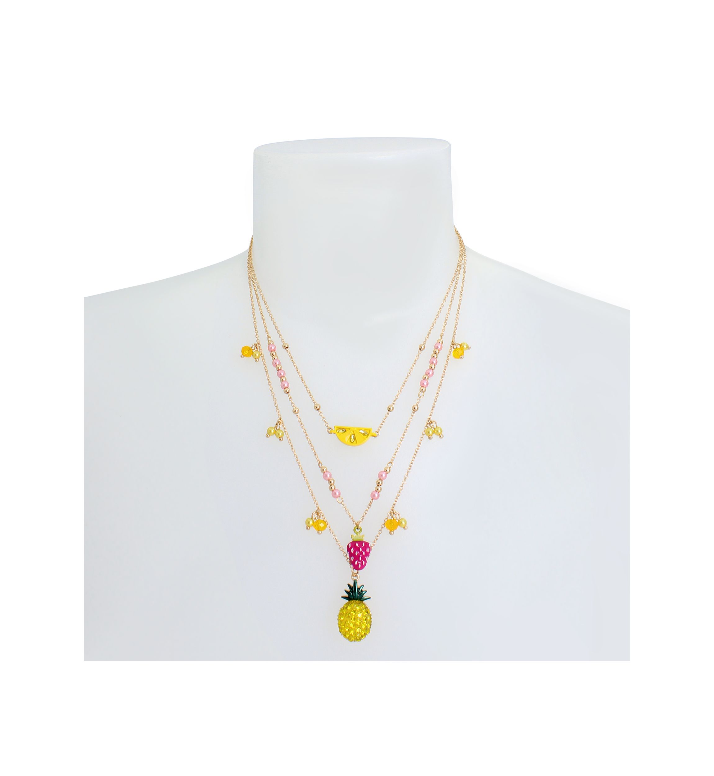 Fruit Charm Layered Necklace