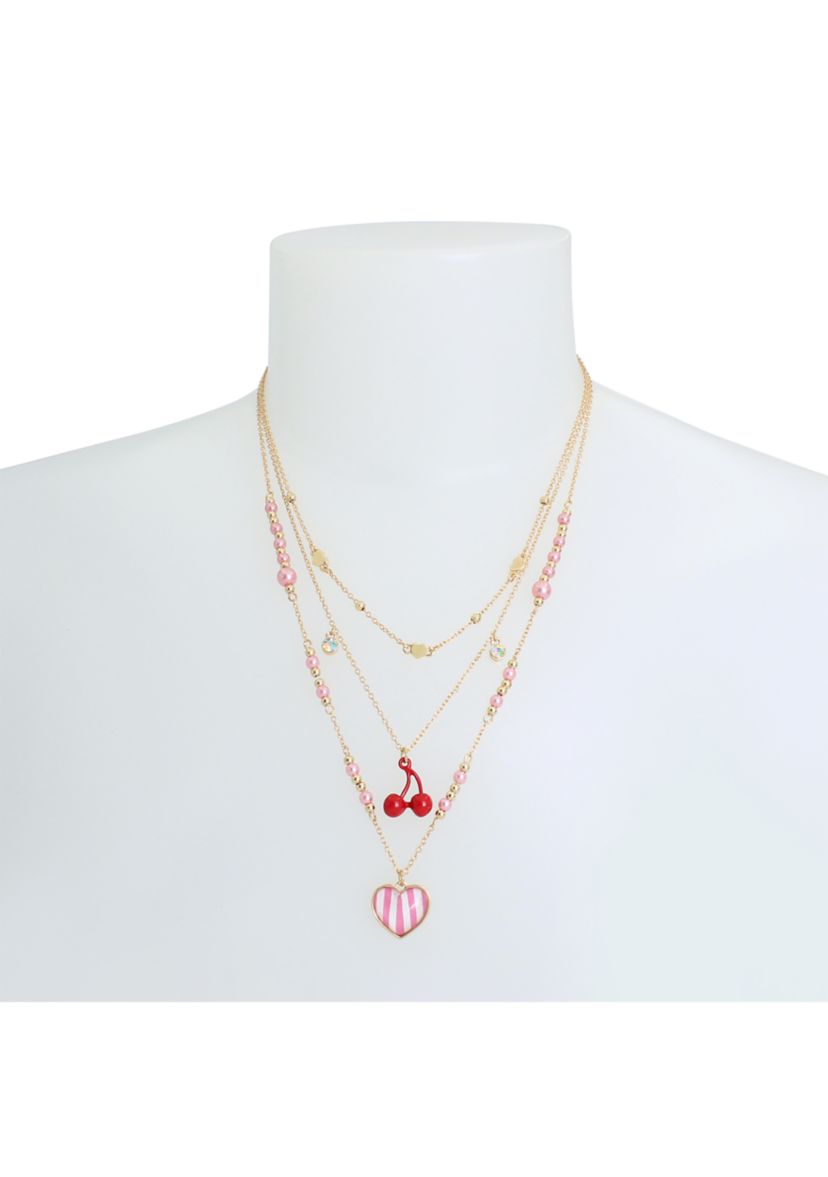 Heart Charm Layered Necklace