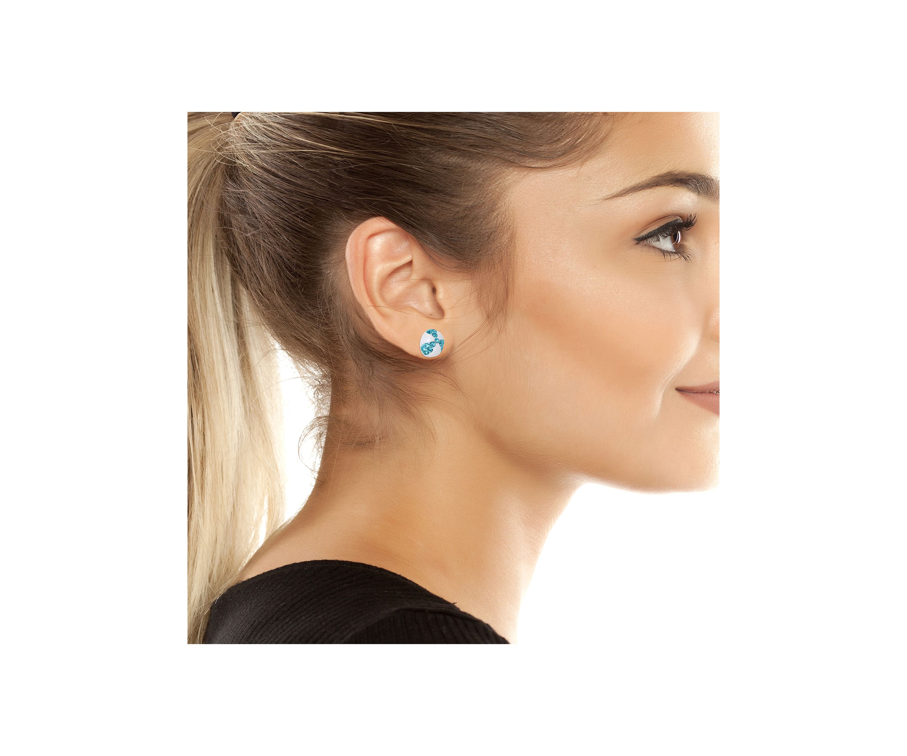 Beach Ball Stud and Hoop Duo Earrings Set