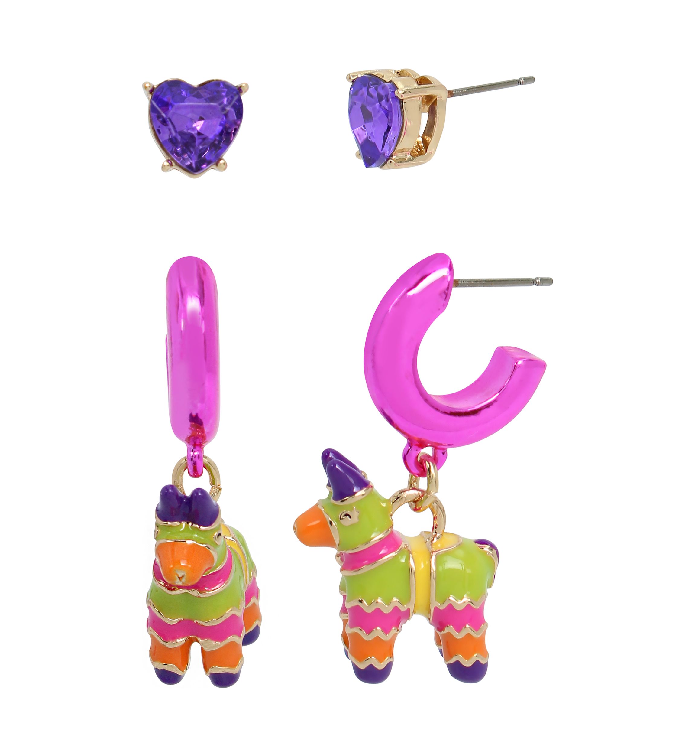 Piñata Charm Huggie Earring Set