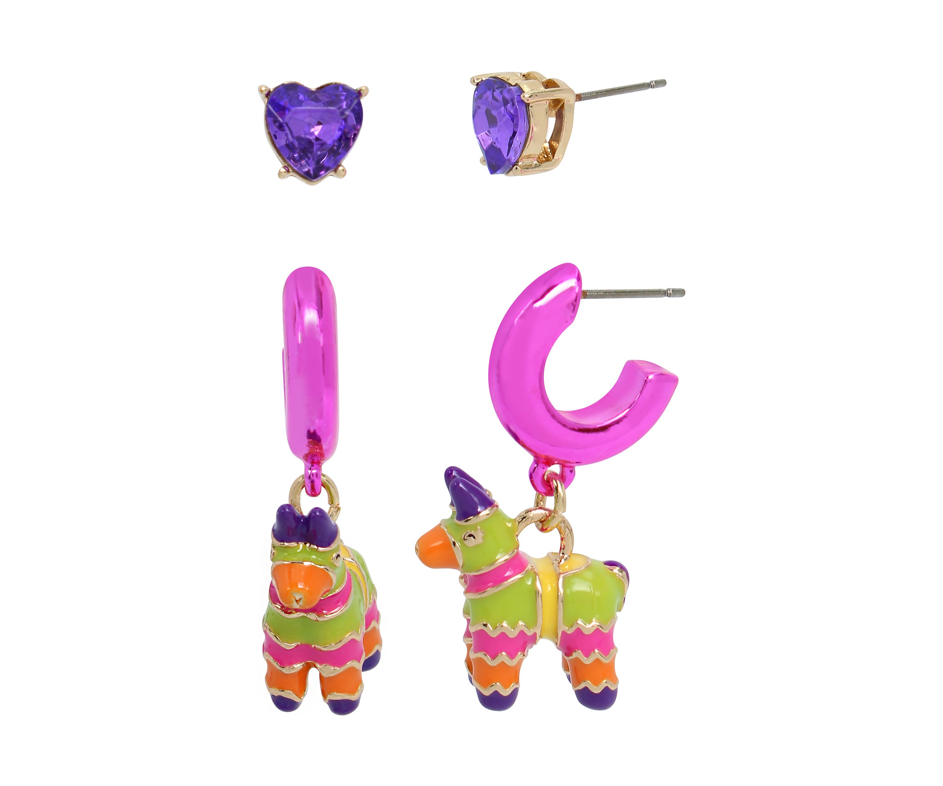 Piñata Charm Huggie Earring Set