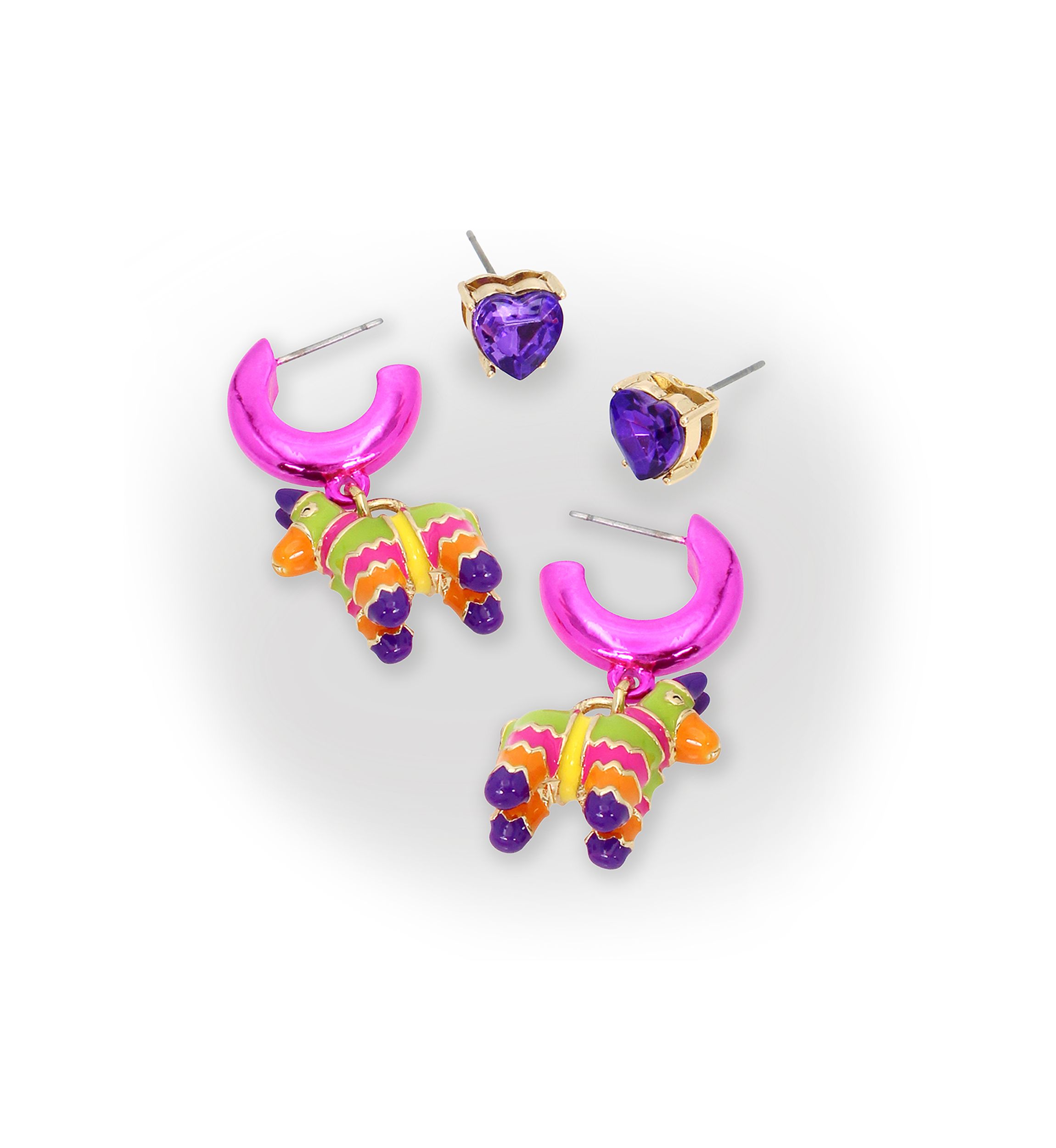 Piñata Charm Huggie Earring Set