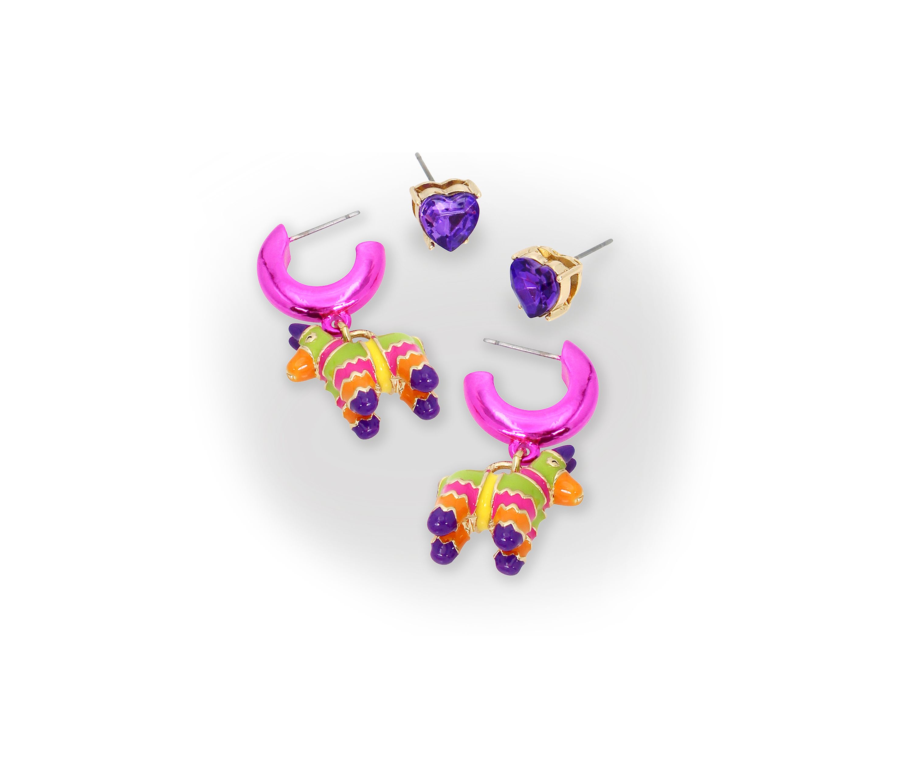 Piñata Charm Huggie Earring Set
