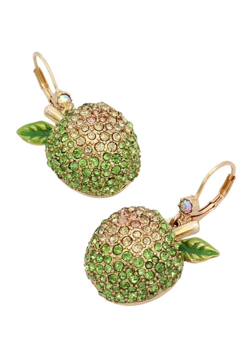 Green Apple Drop Earrings