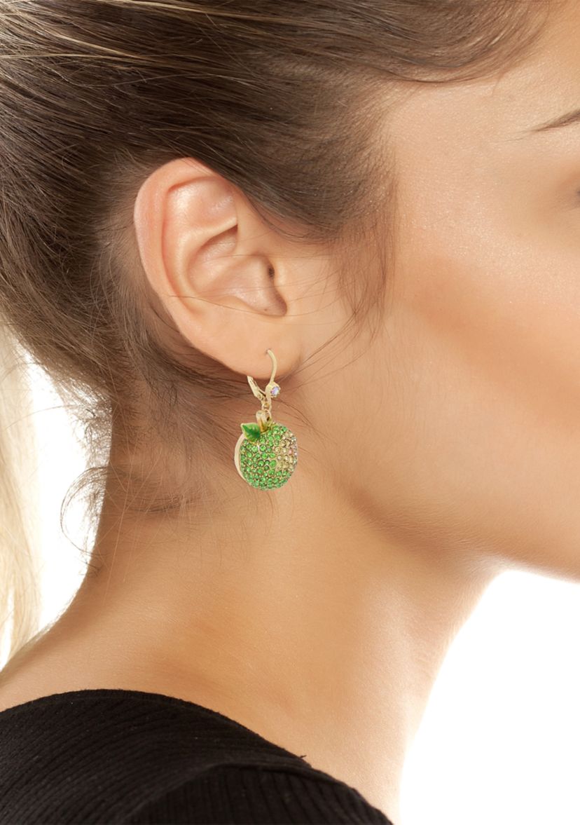 Green Apple Drop Earrings