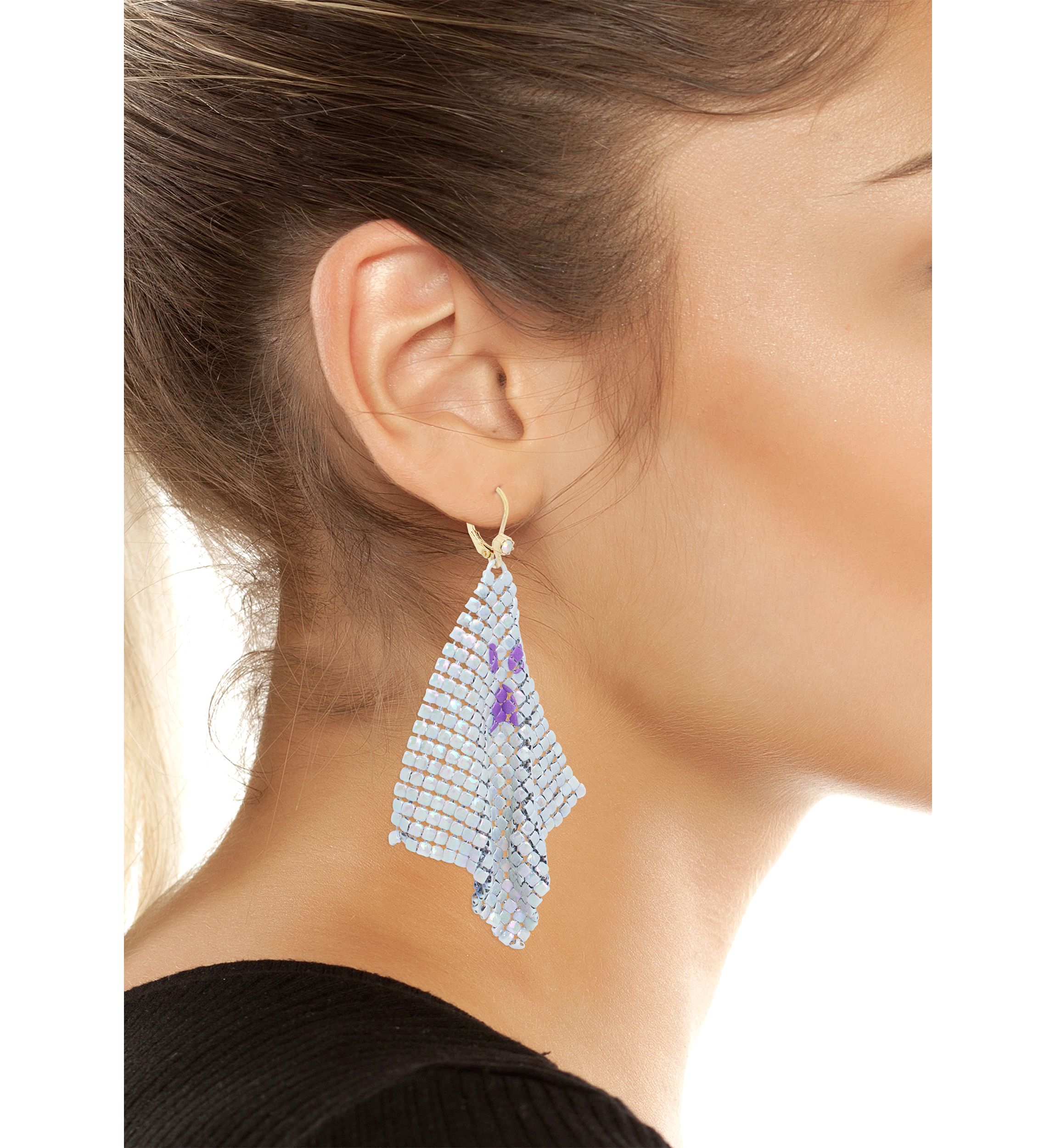 Ghost Chainmail Chandelier Earrings