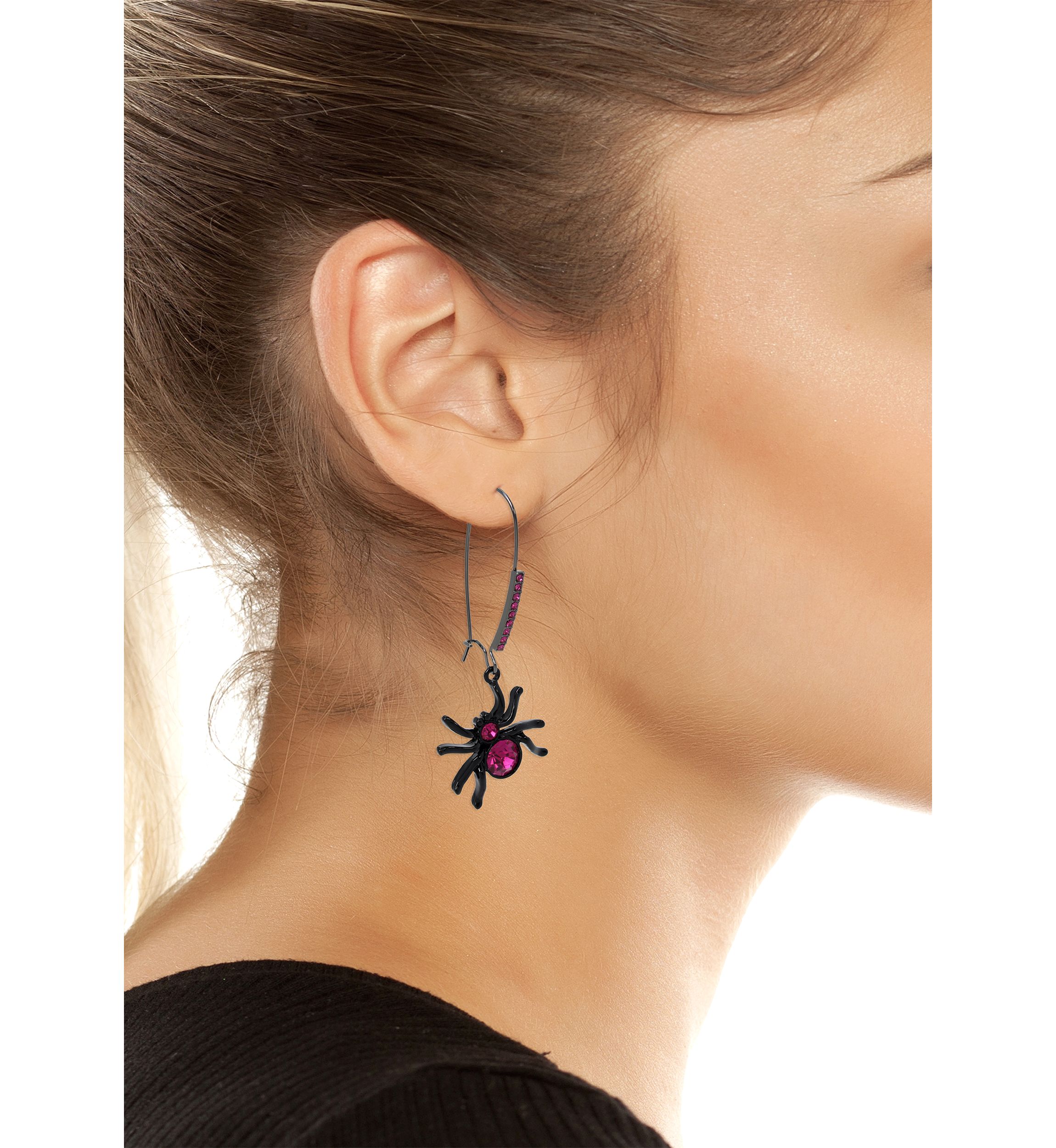 Spider Web Mismatch Dangle Earrings