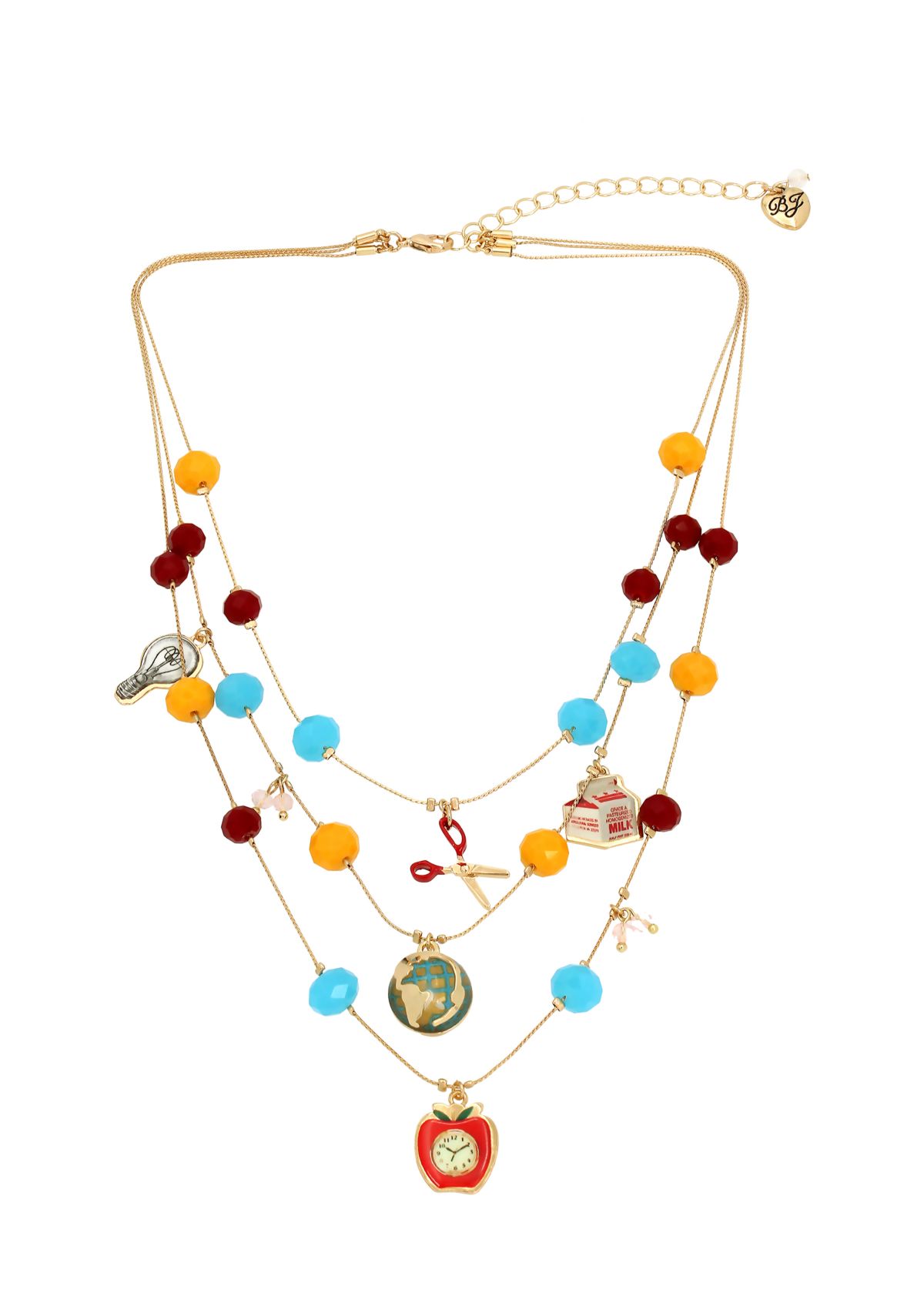 Back to School Charm Layered Necklace