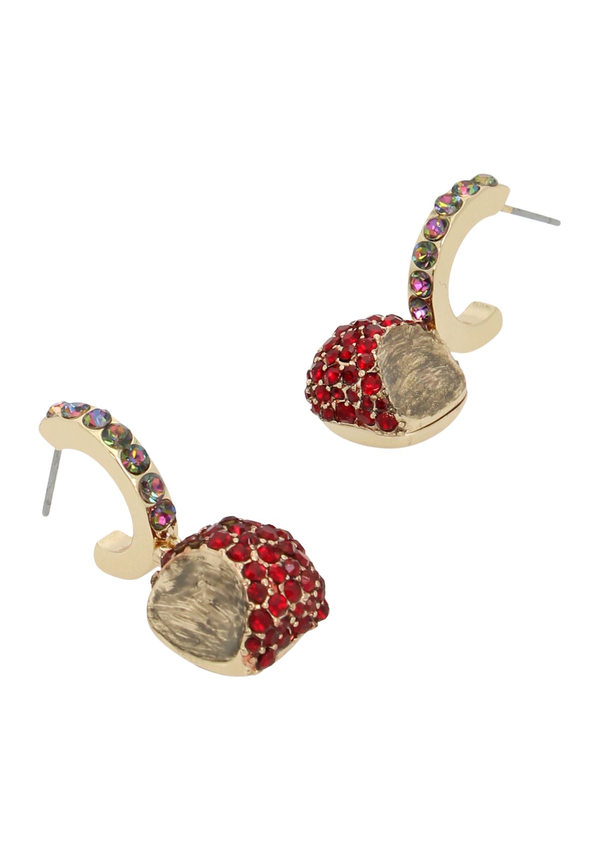 Apple Charm Huggie Earrings