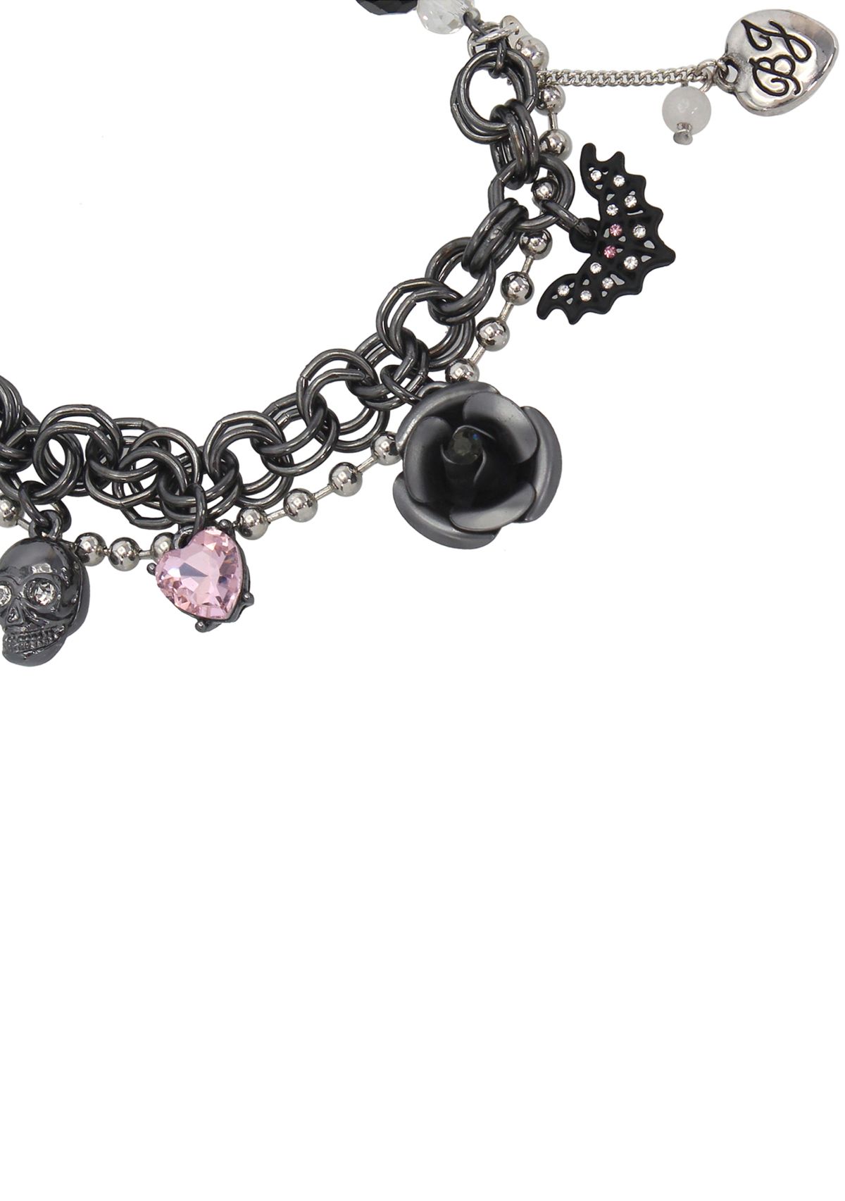 Skull Charm Stretch Bracelet
