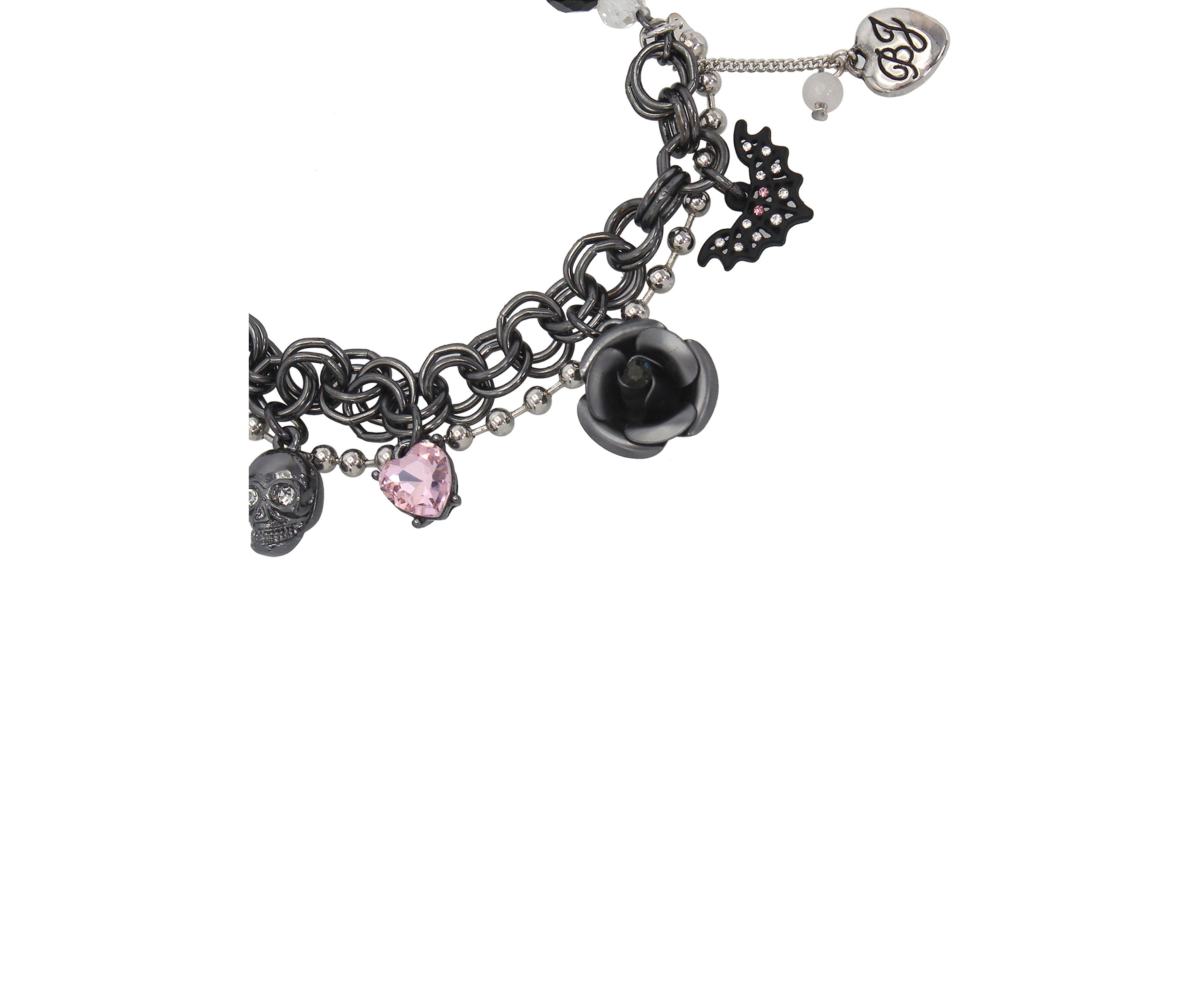 Skull Charm Stretch Bracelet