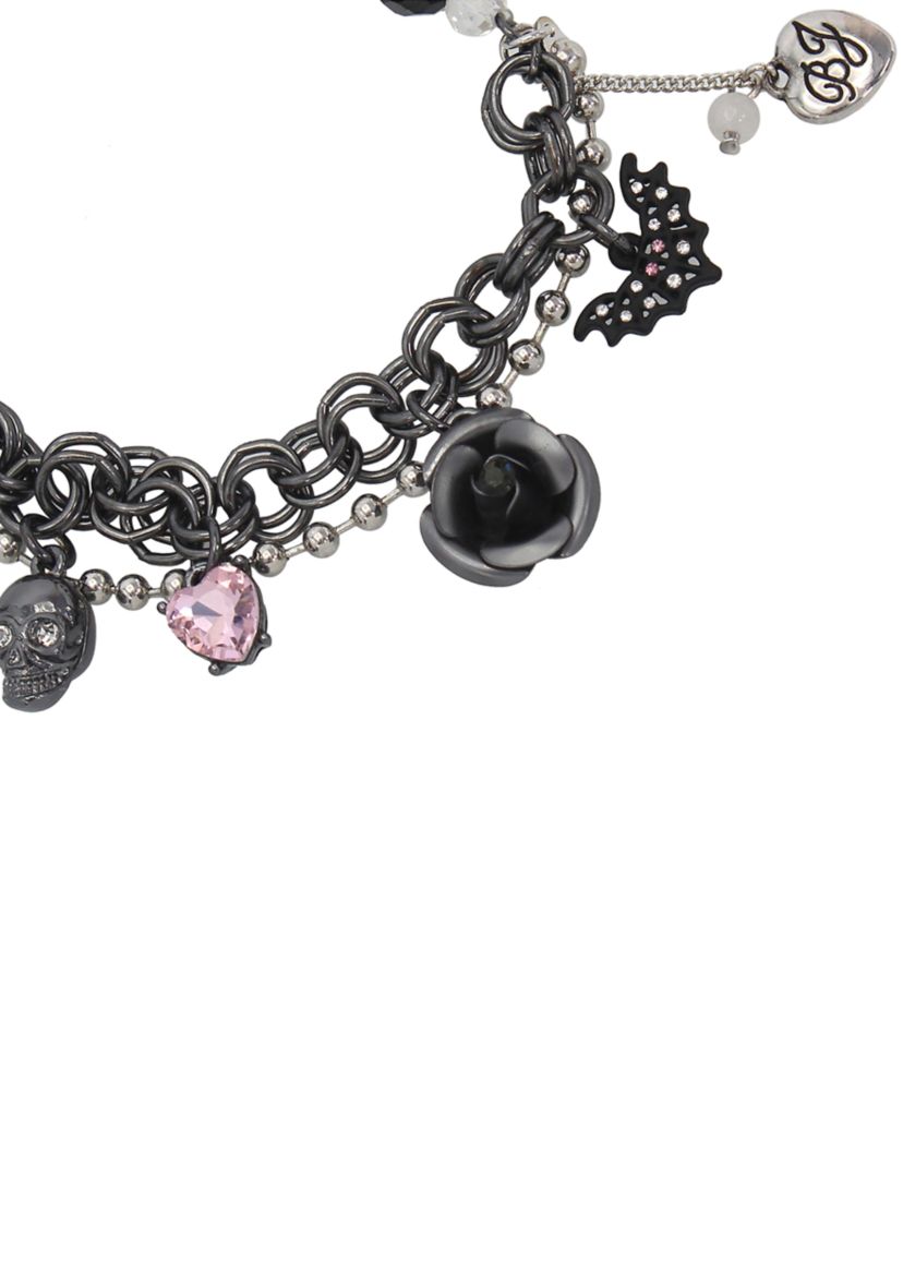 Skull Charm Stretch Bracelet