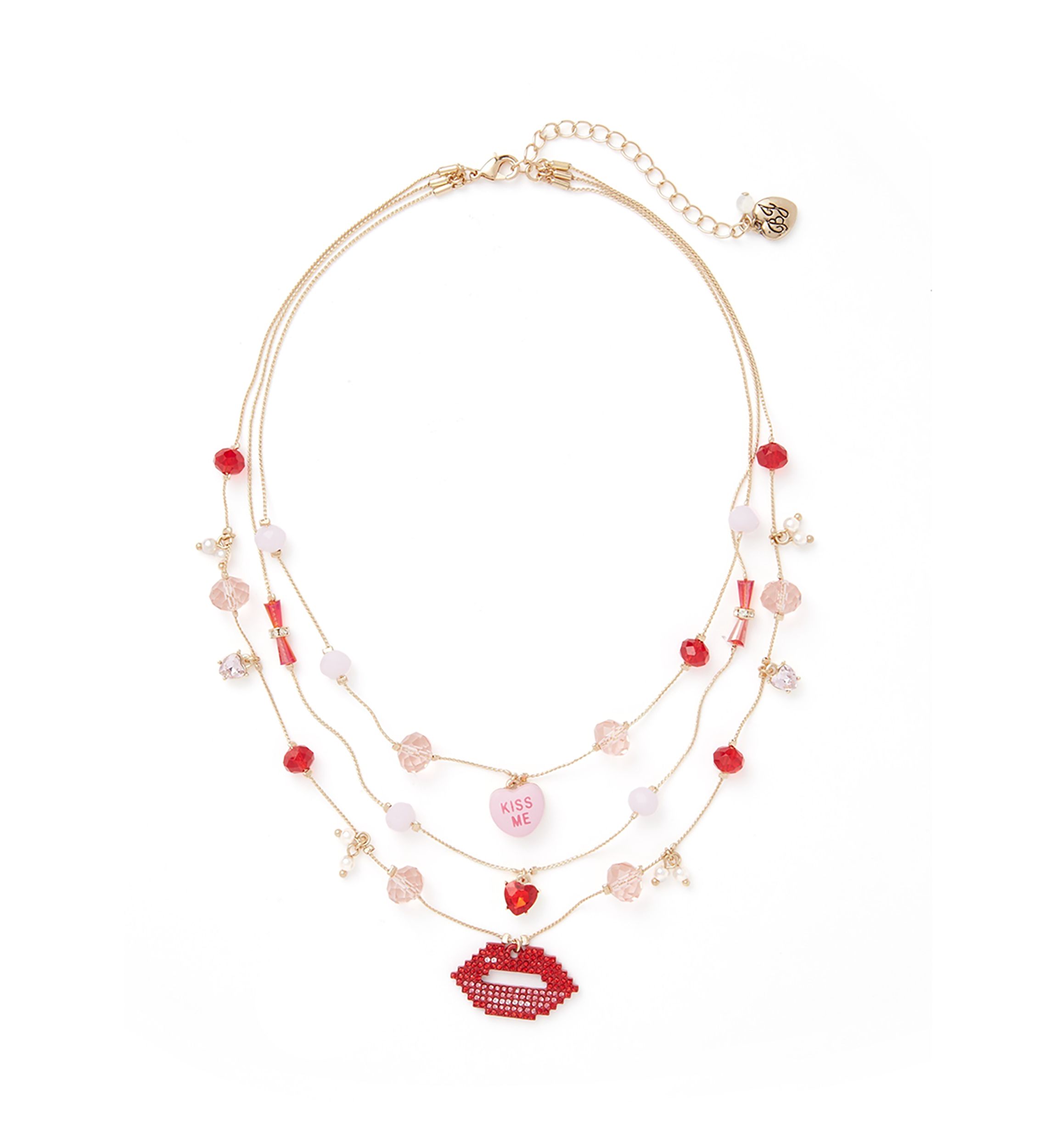 Sweetheart Lips Layered Necklace