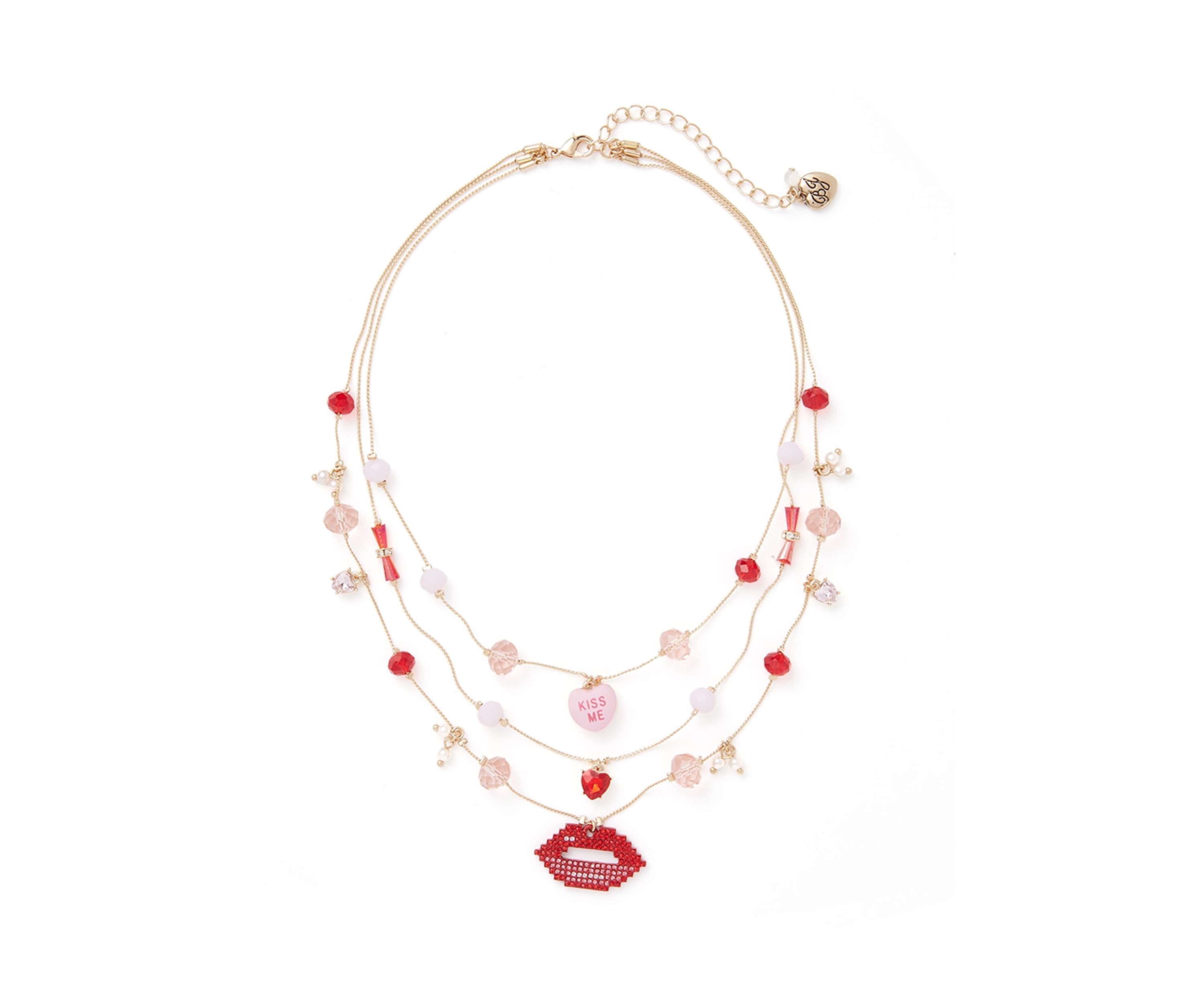 Sweetheart Lips Layered Necklace