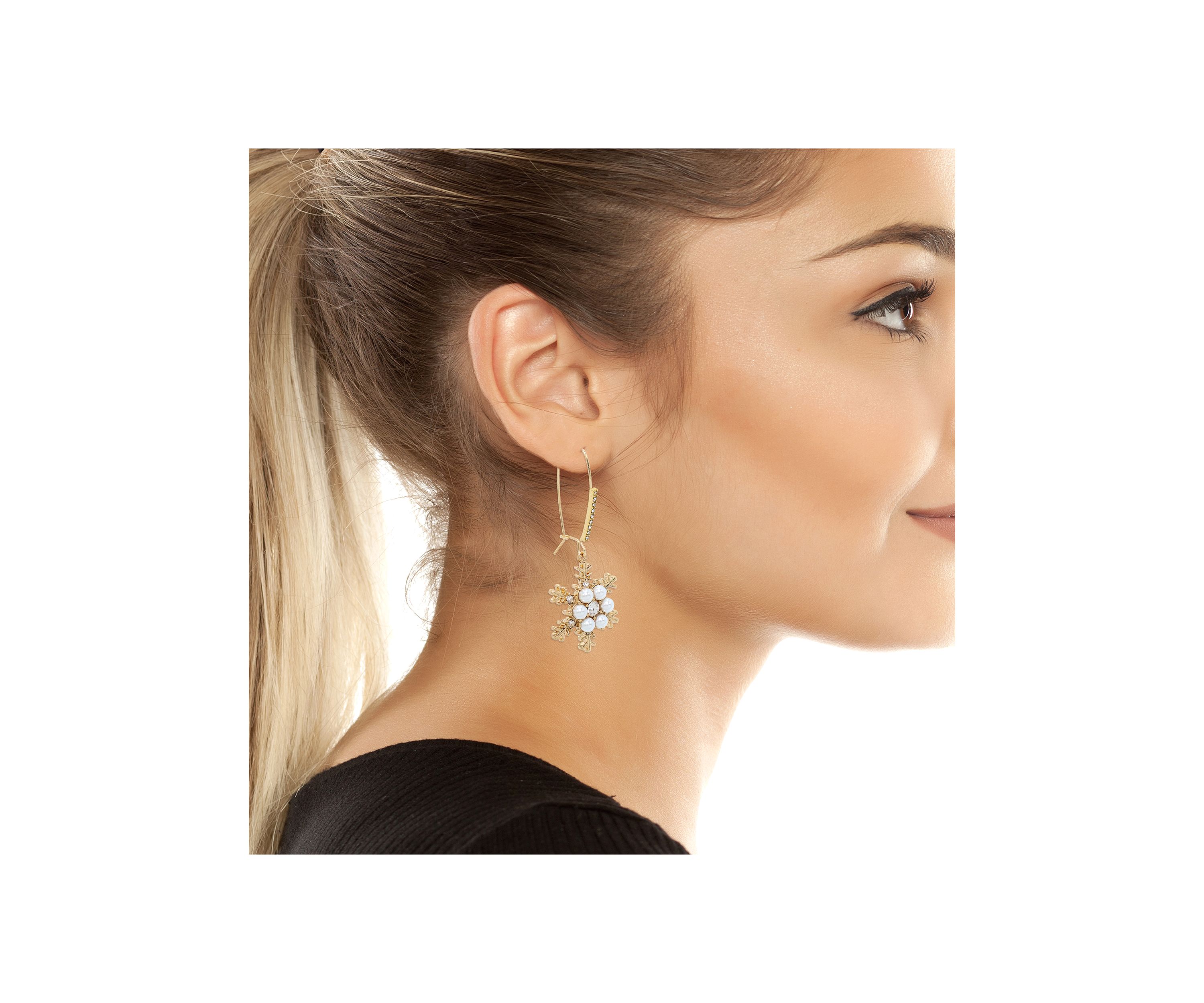 Snowflake Dangle Earrings