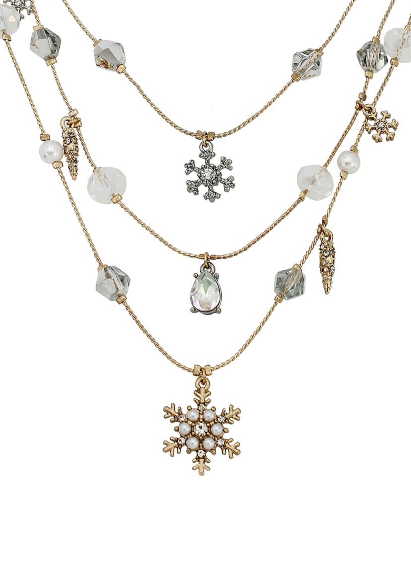 Snowflake Layered Necklace