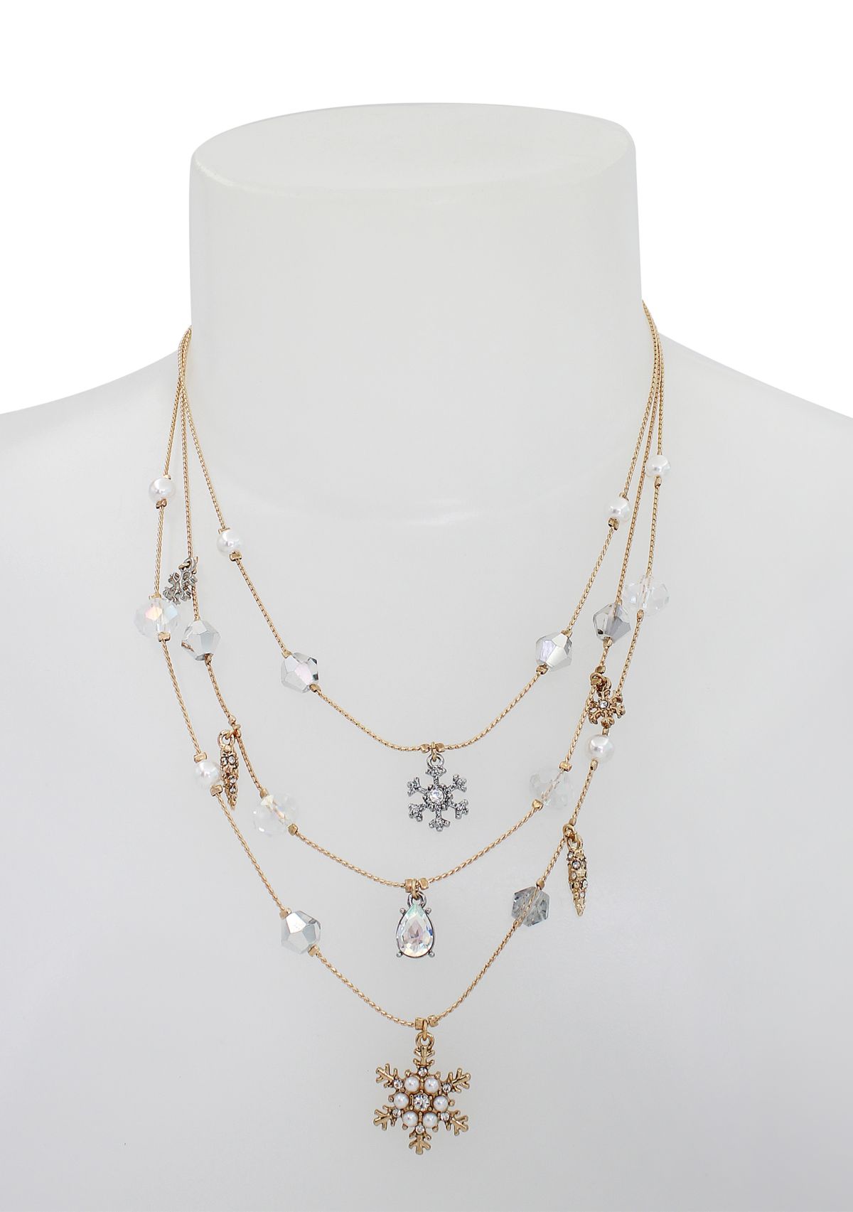 Snowflake Layered Necklace