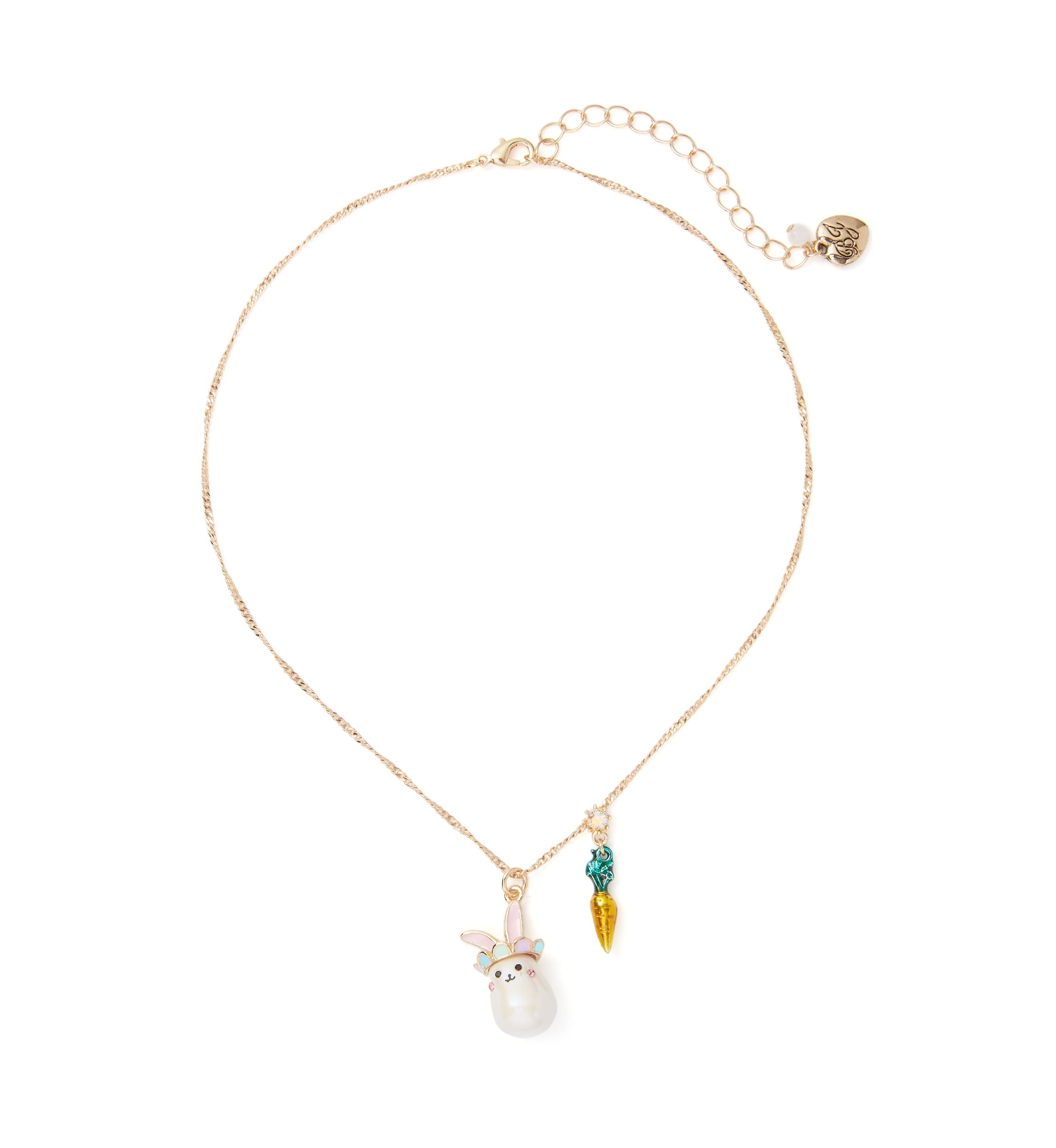 Pearl Critters Bunny Pendant Necklace