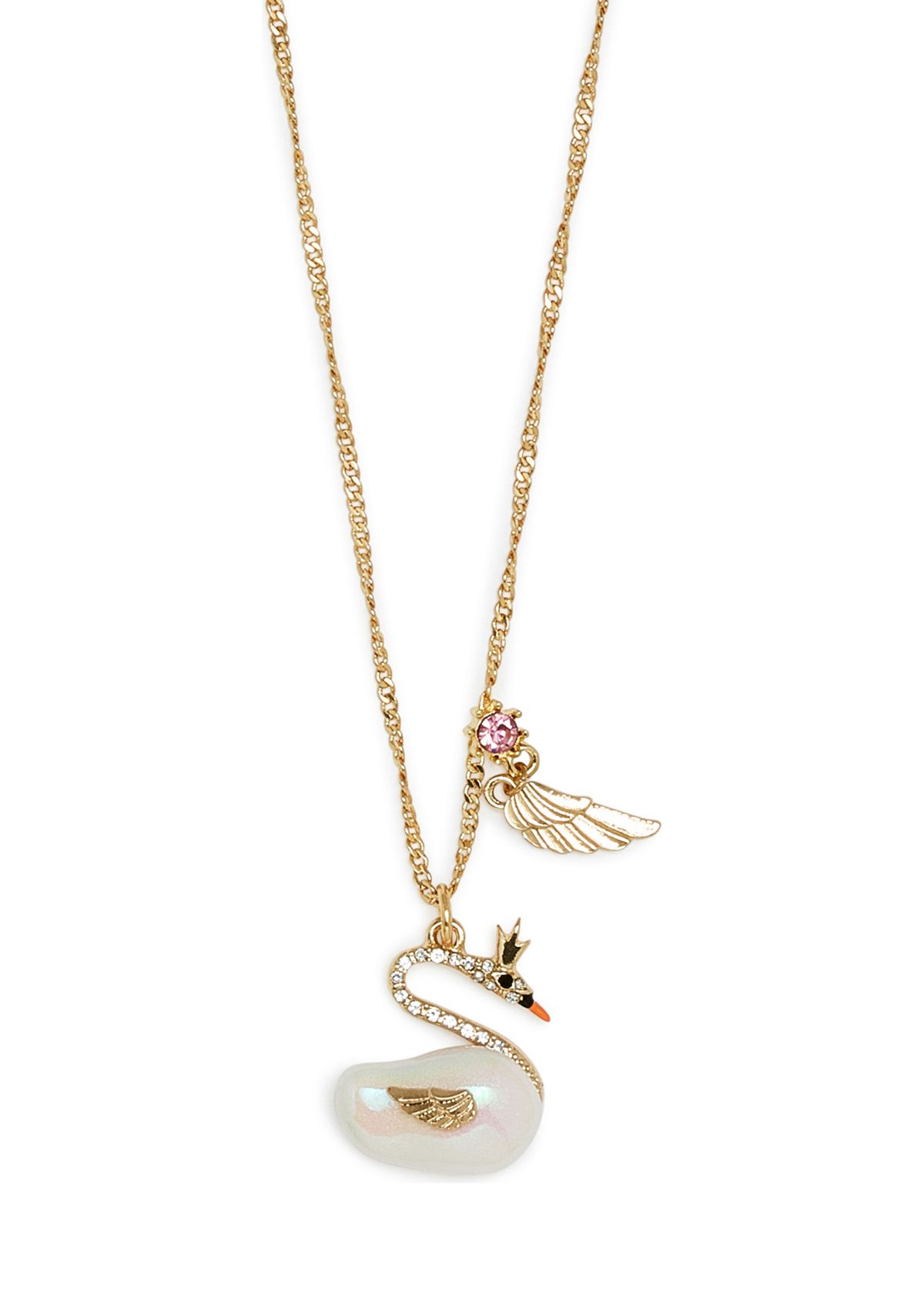 Pearl Critters Swan Pendant Necklace