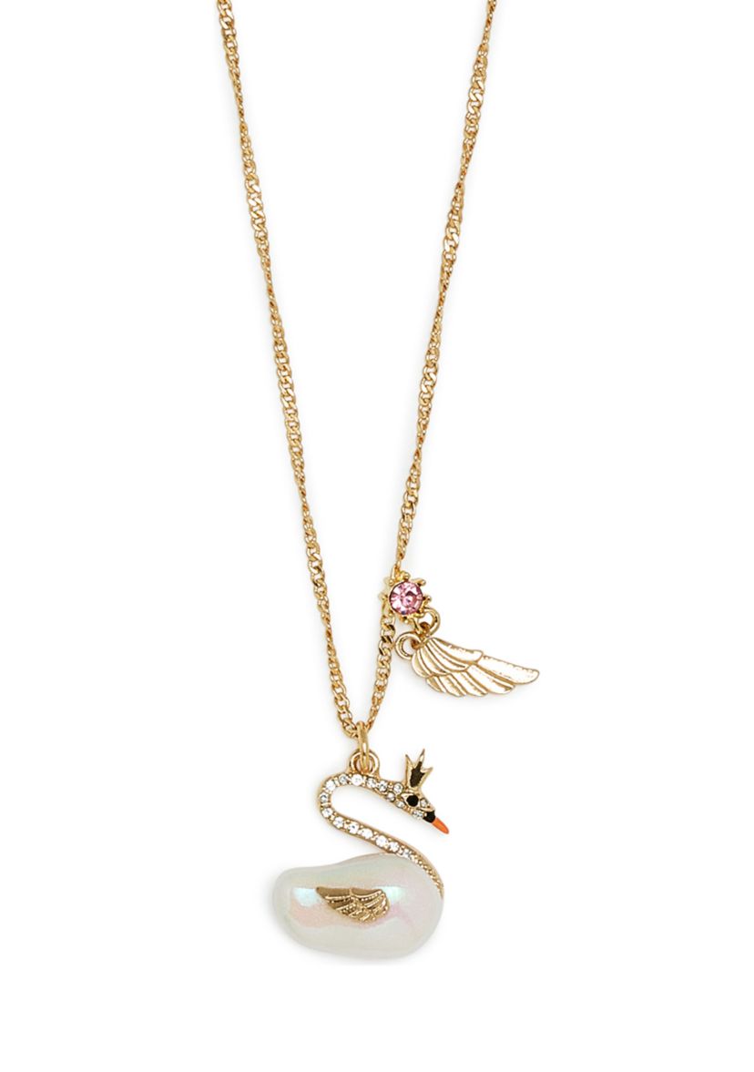 Pearl Critters Swan Pendant Necklace