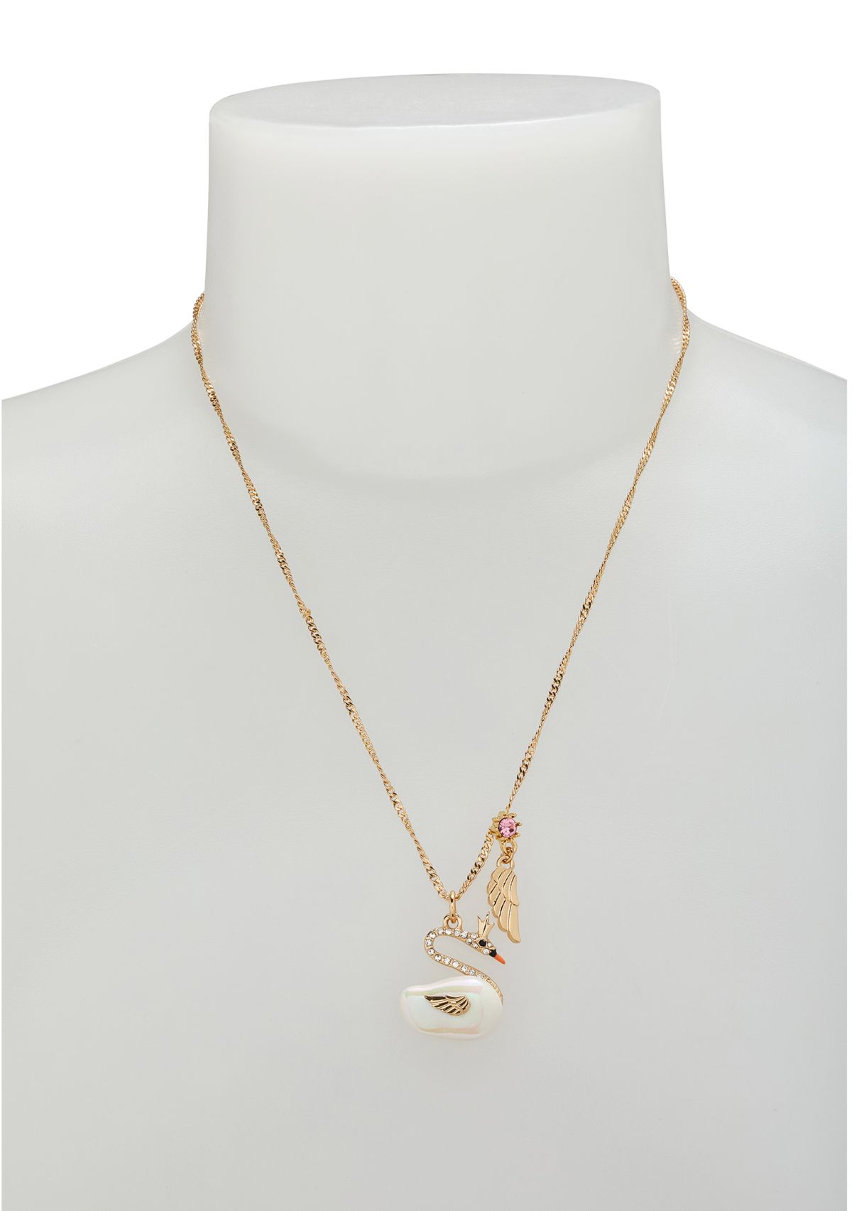 Pearl Critters Swan Pendant Necklace