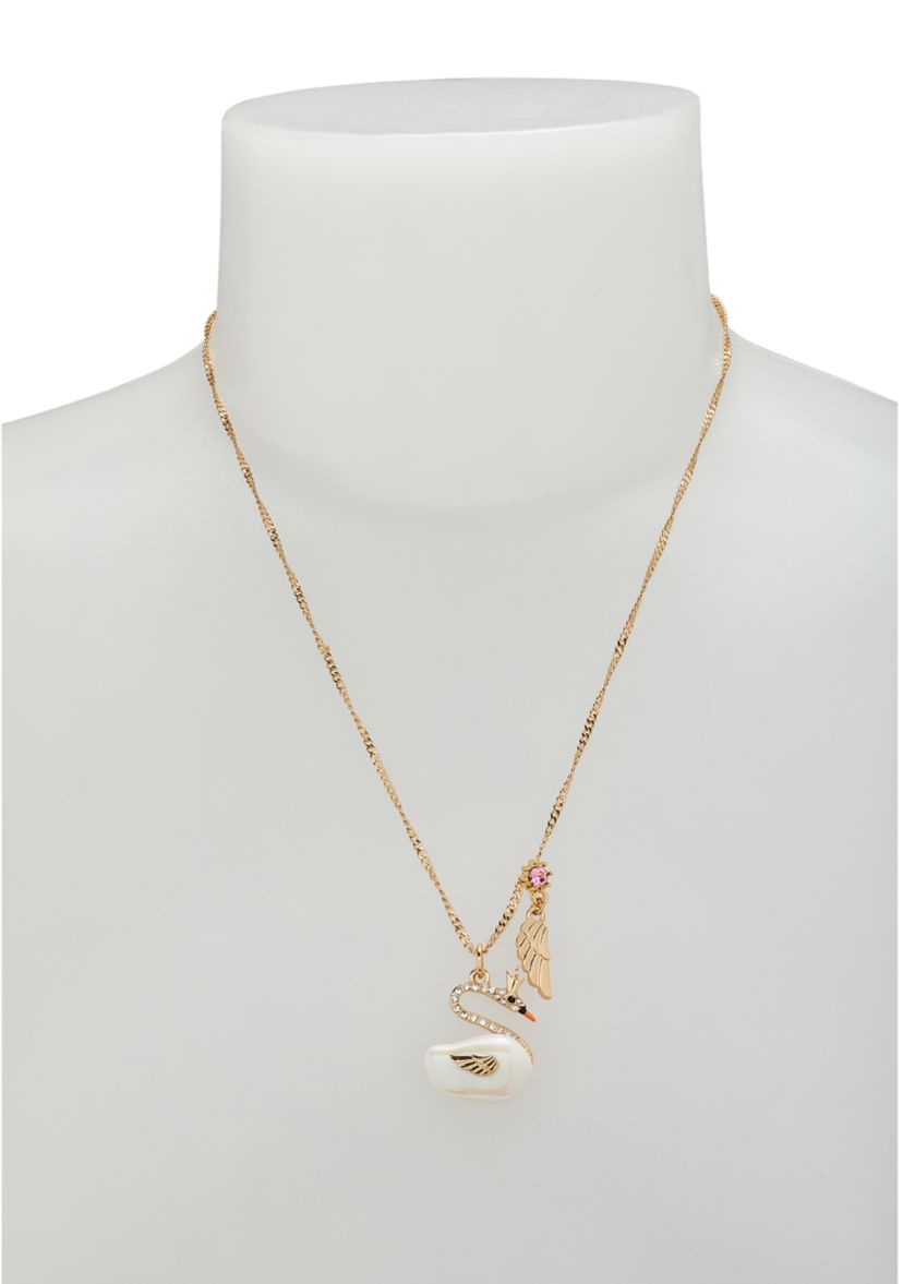 Pearl Critters Swan Pendant Necklace