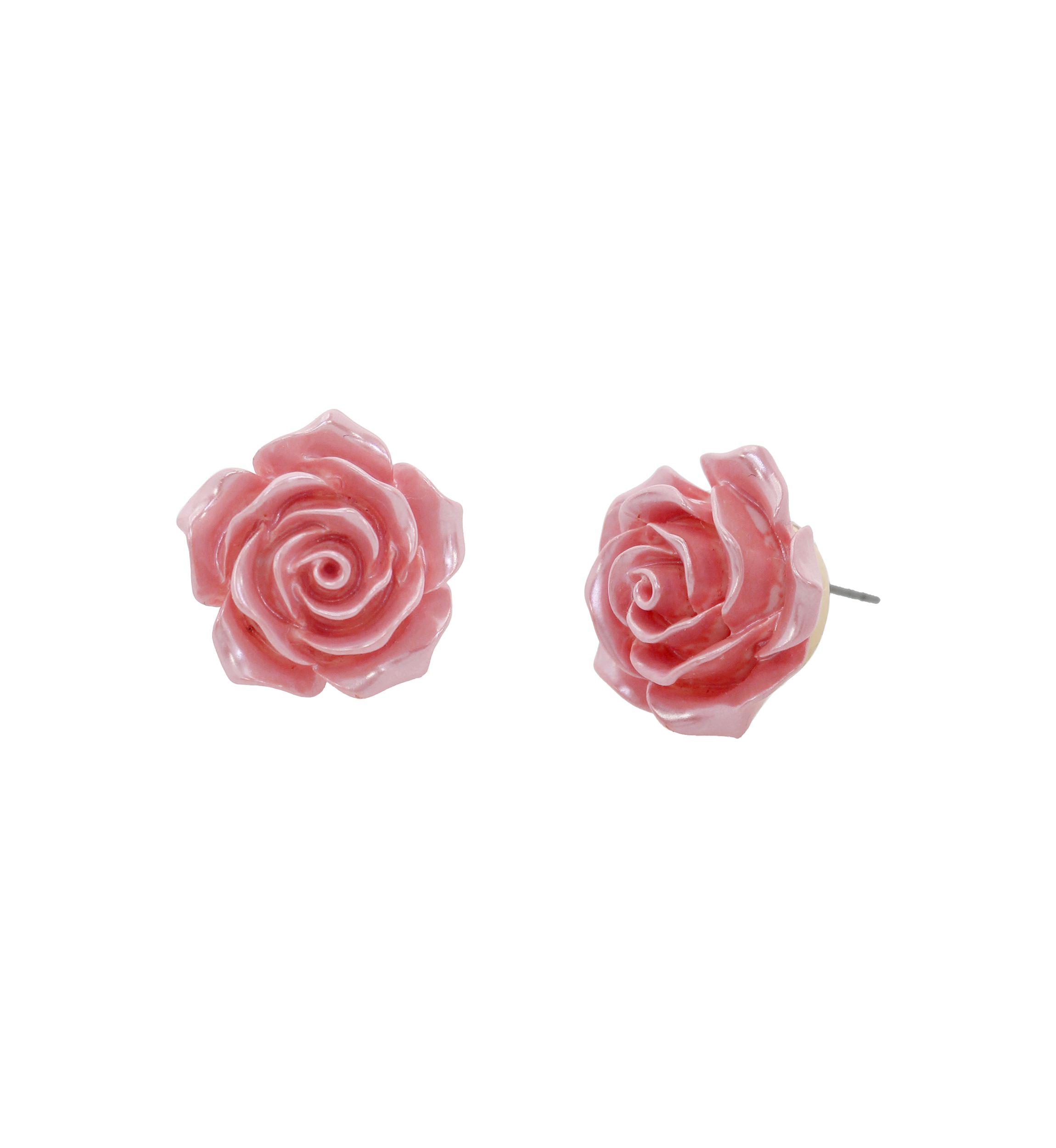 Sweetheart Rose Stud Earrings