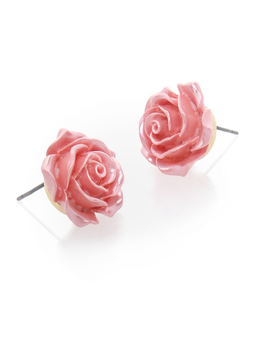 Sweetheart Rose Stud Earrings